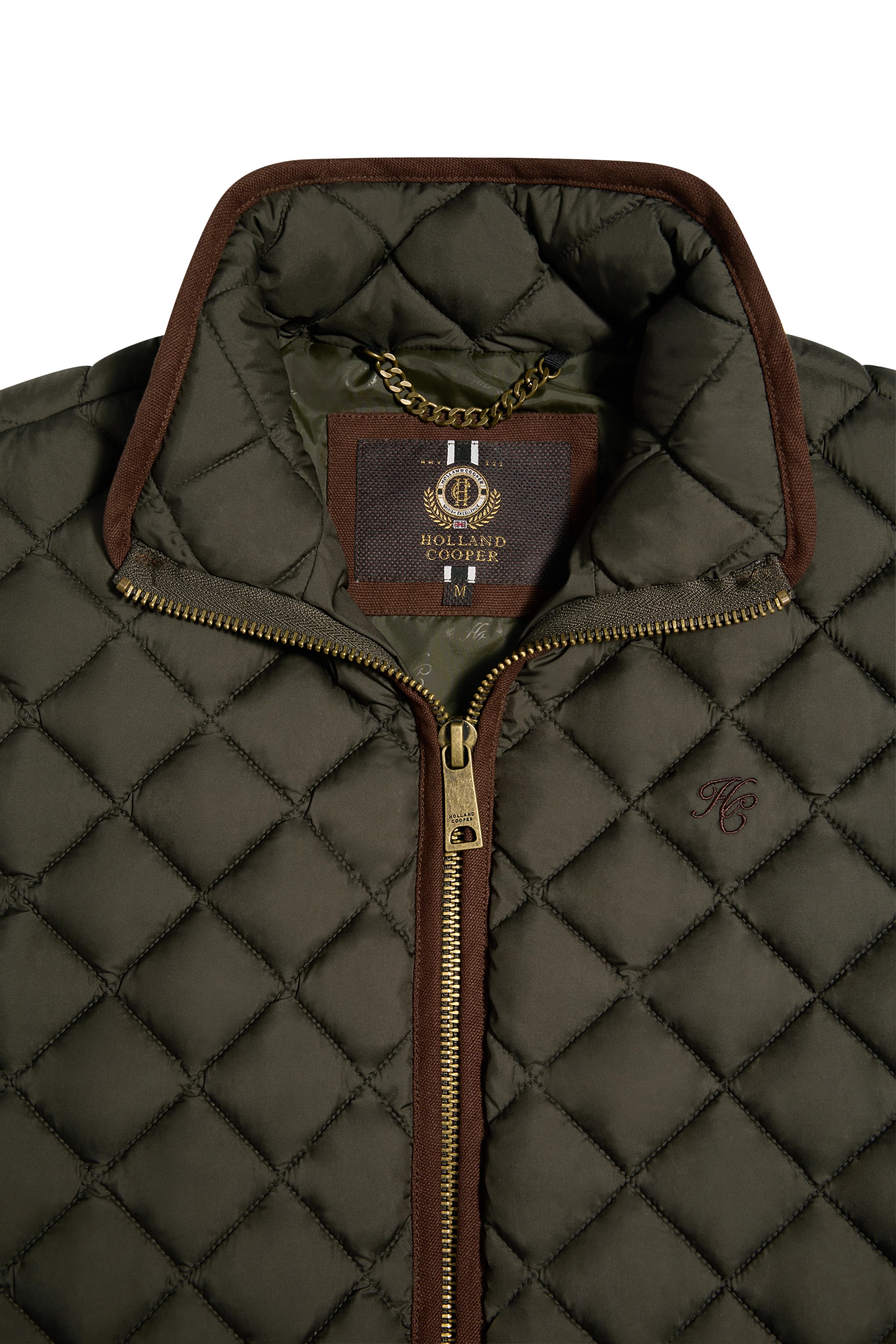 Men's Country Quilted Gilet (Khaki) - Image 8