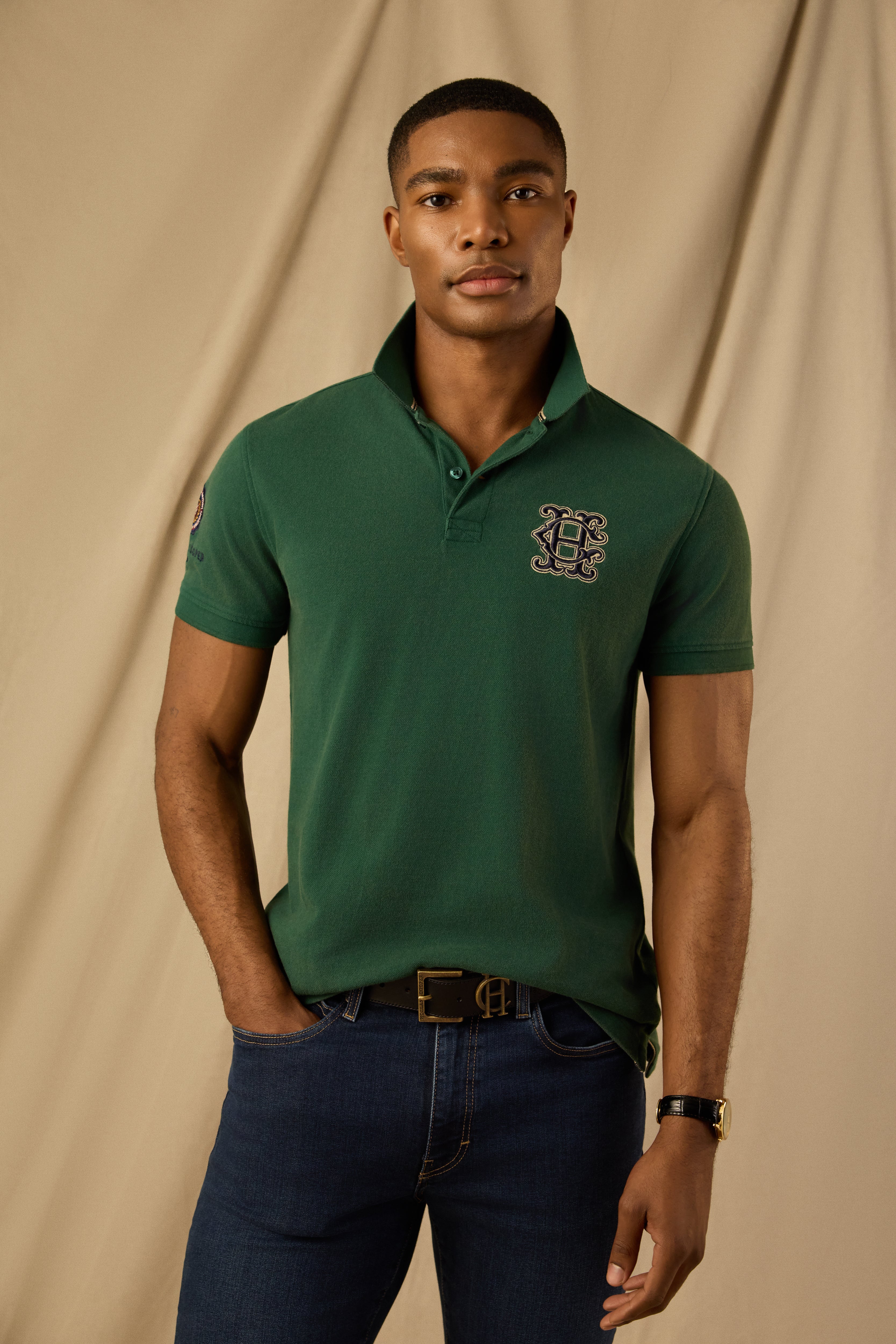 Men's Heritage Short Sleeve Polo Shirt (Ivy Green)