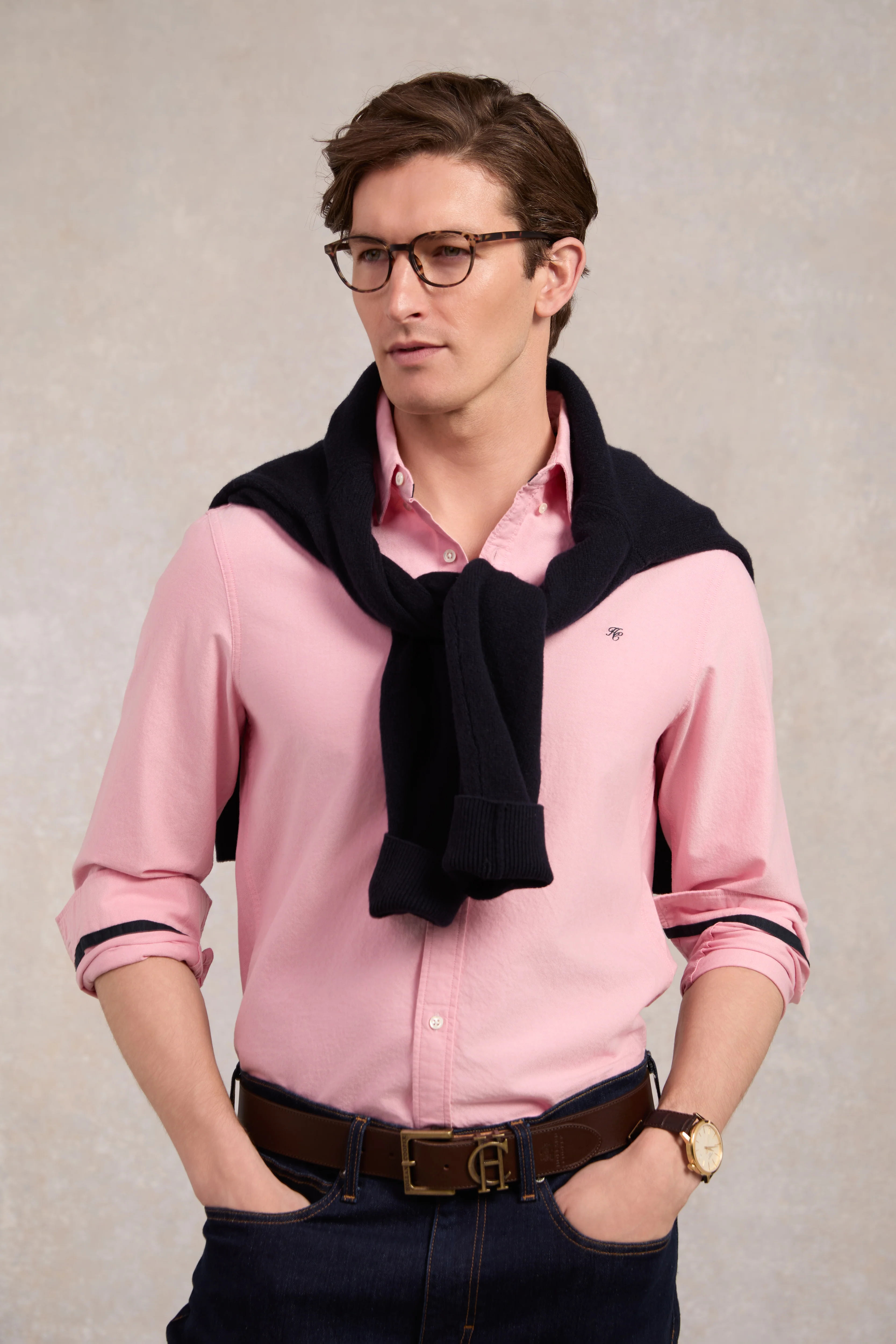 Men's Oxford Shirt (Soft Pink) - Image 3