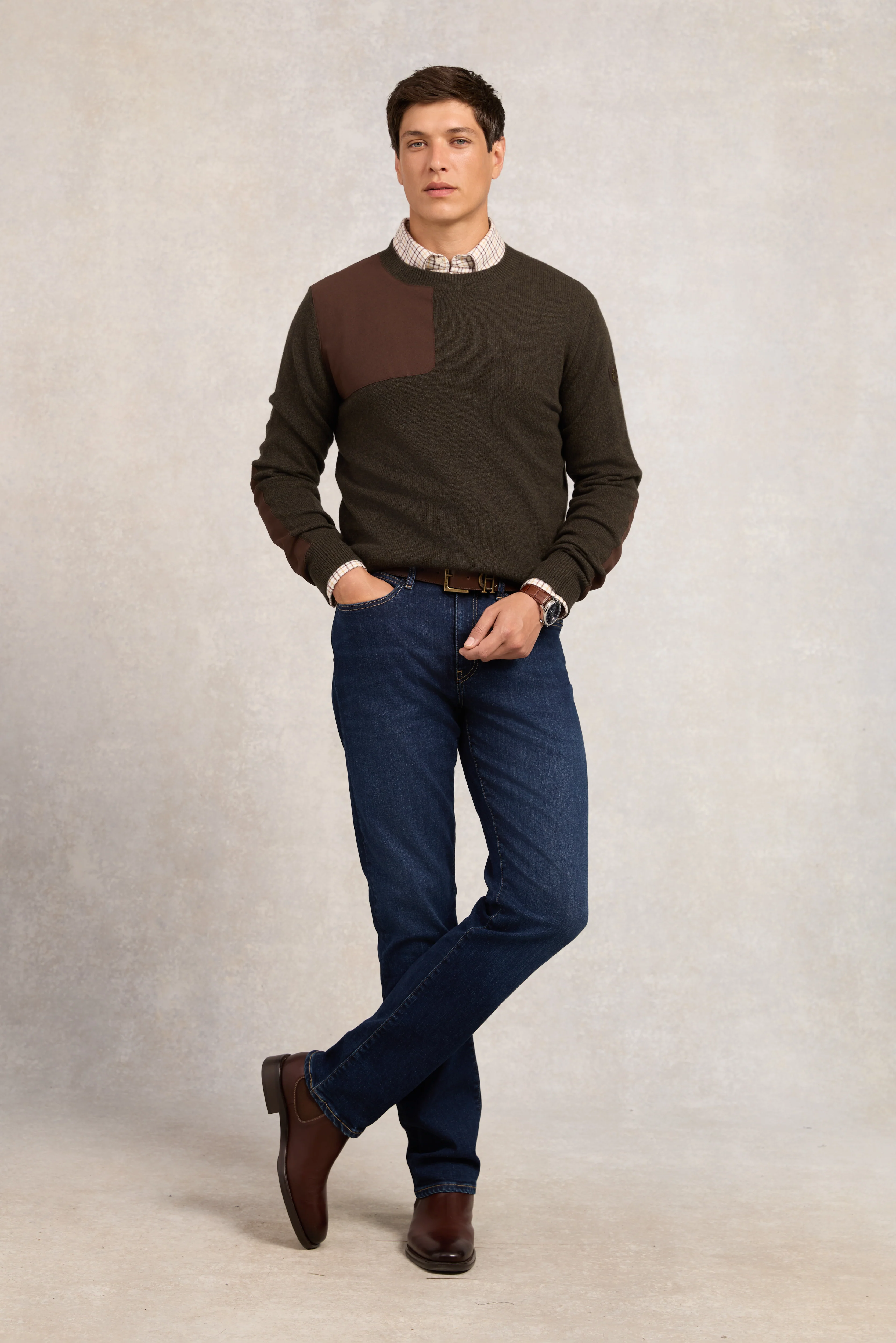 Country Crew Neck Knit (Moss) - Image 6