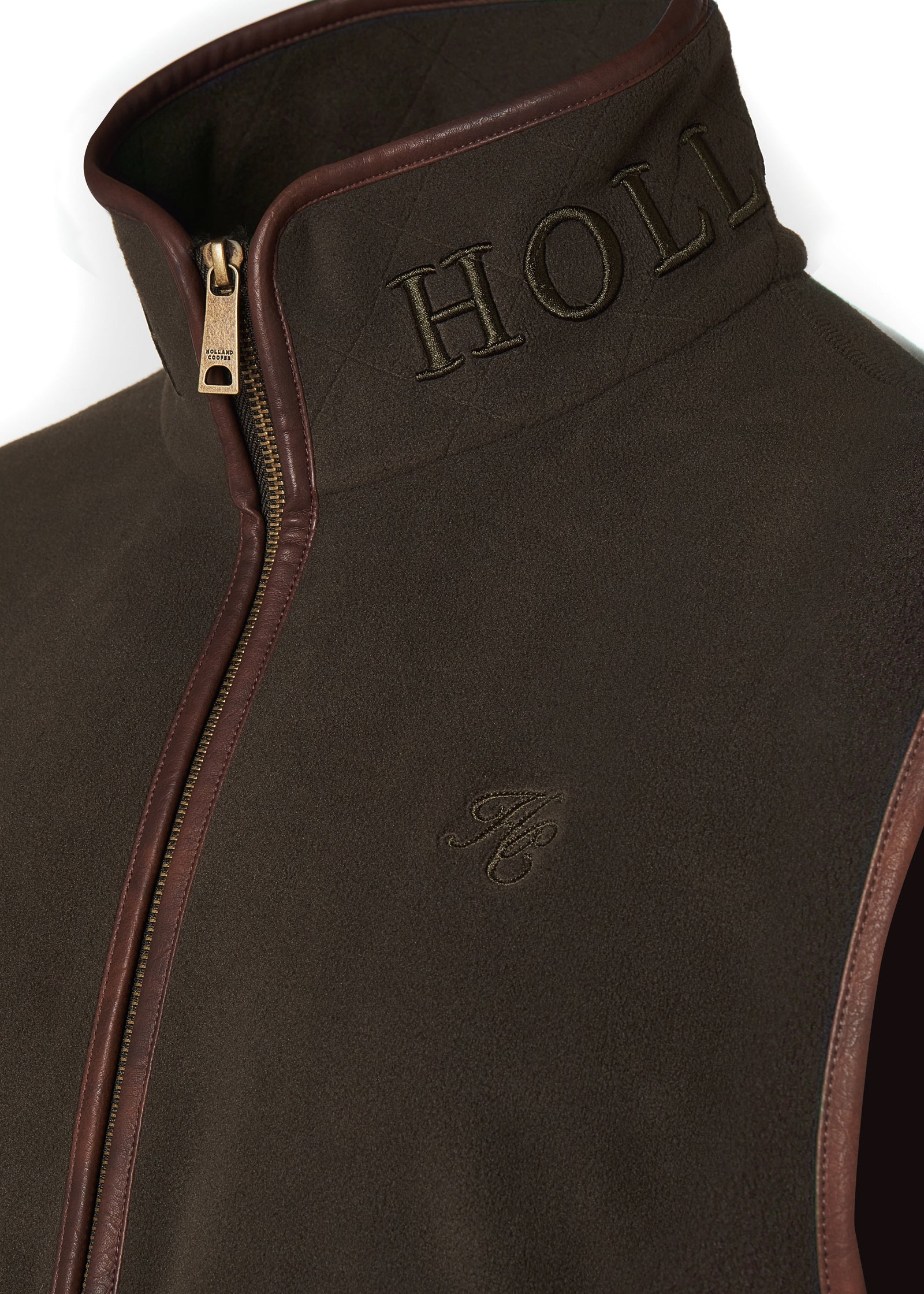 Men's Country Fleece Gilet (Khaki) - Image 6