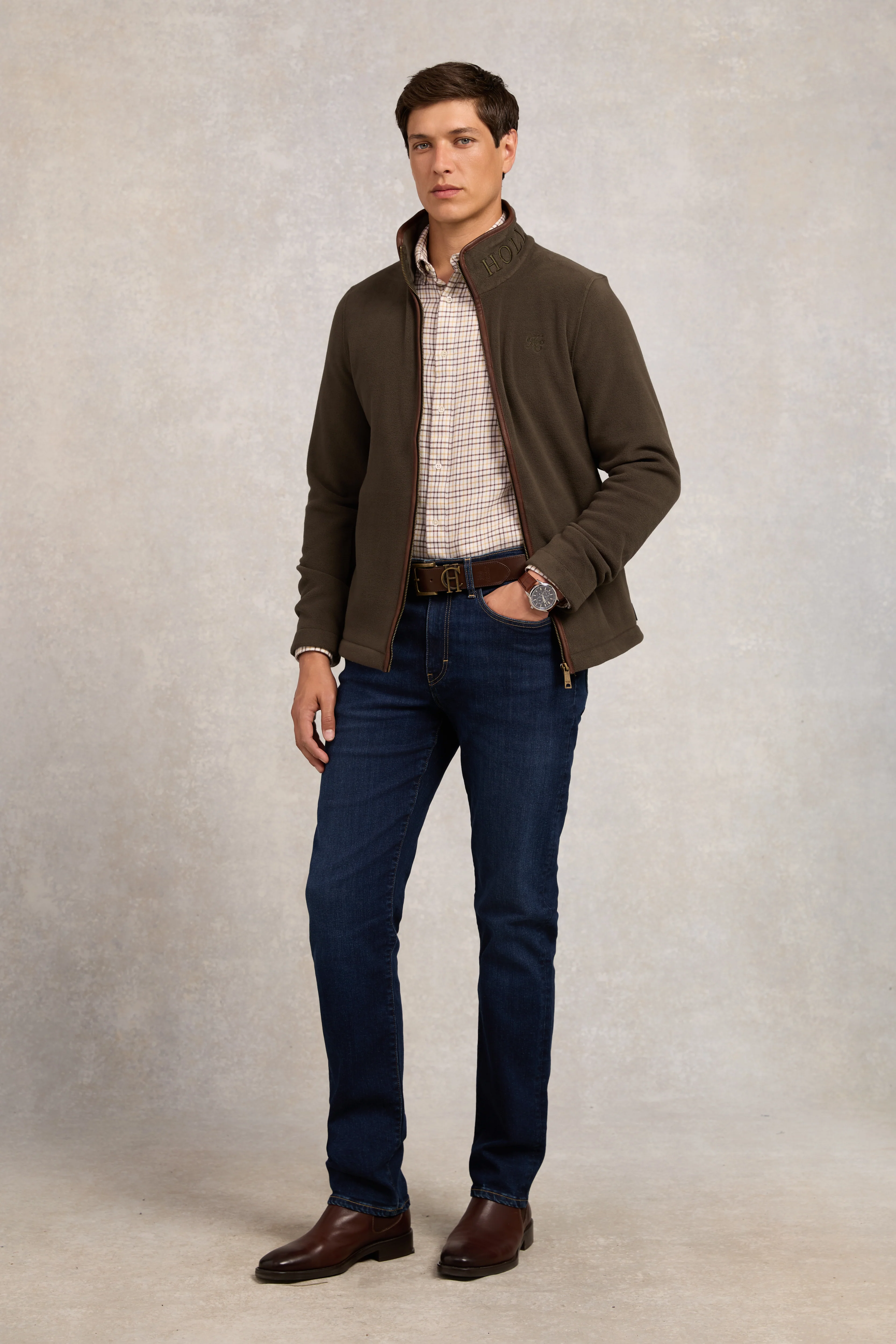 Men's Country Fleece Jacket (Khaki) - Image 3