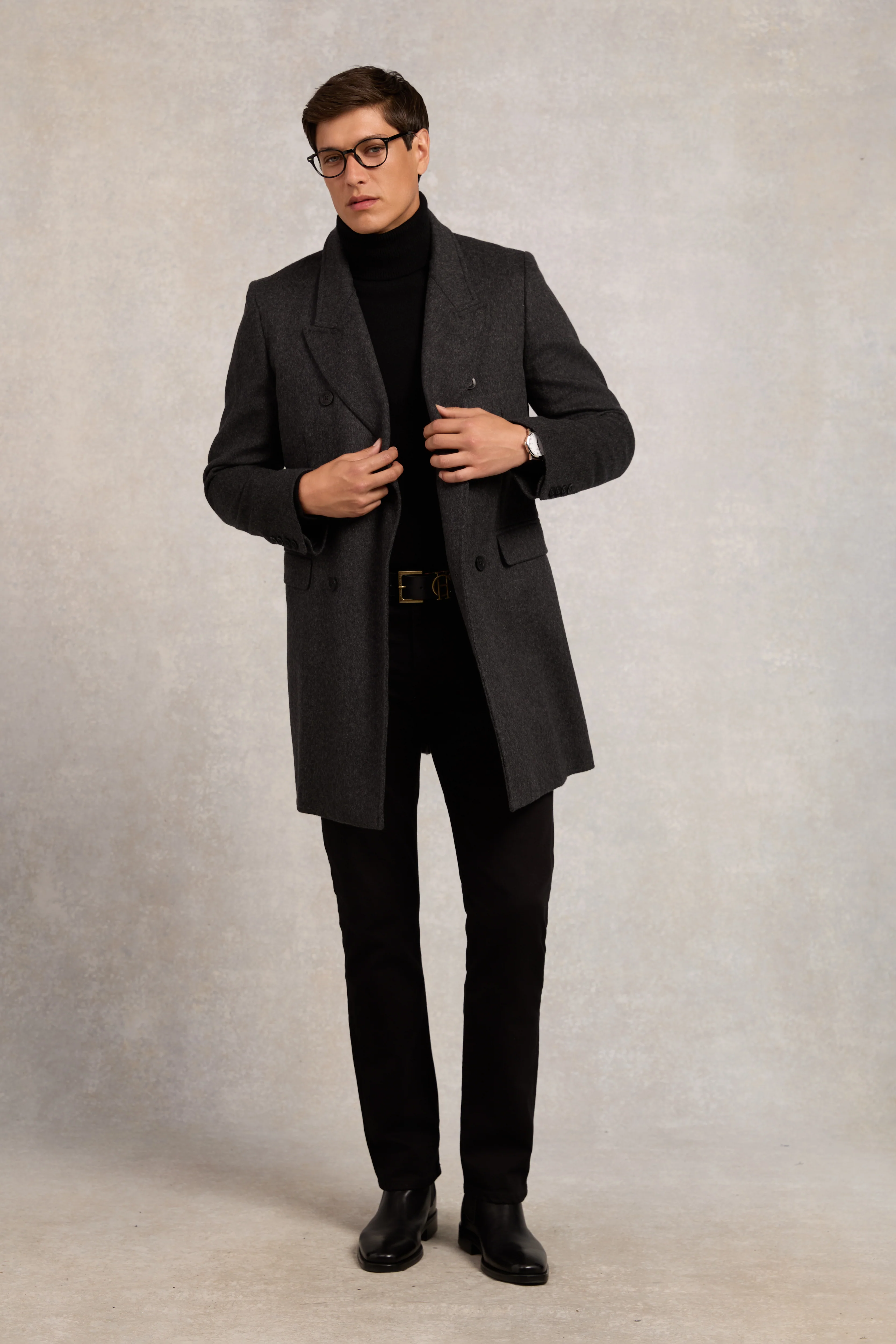 Fine Roll Neck Knit (Black) - Image 2