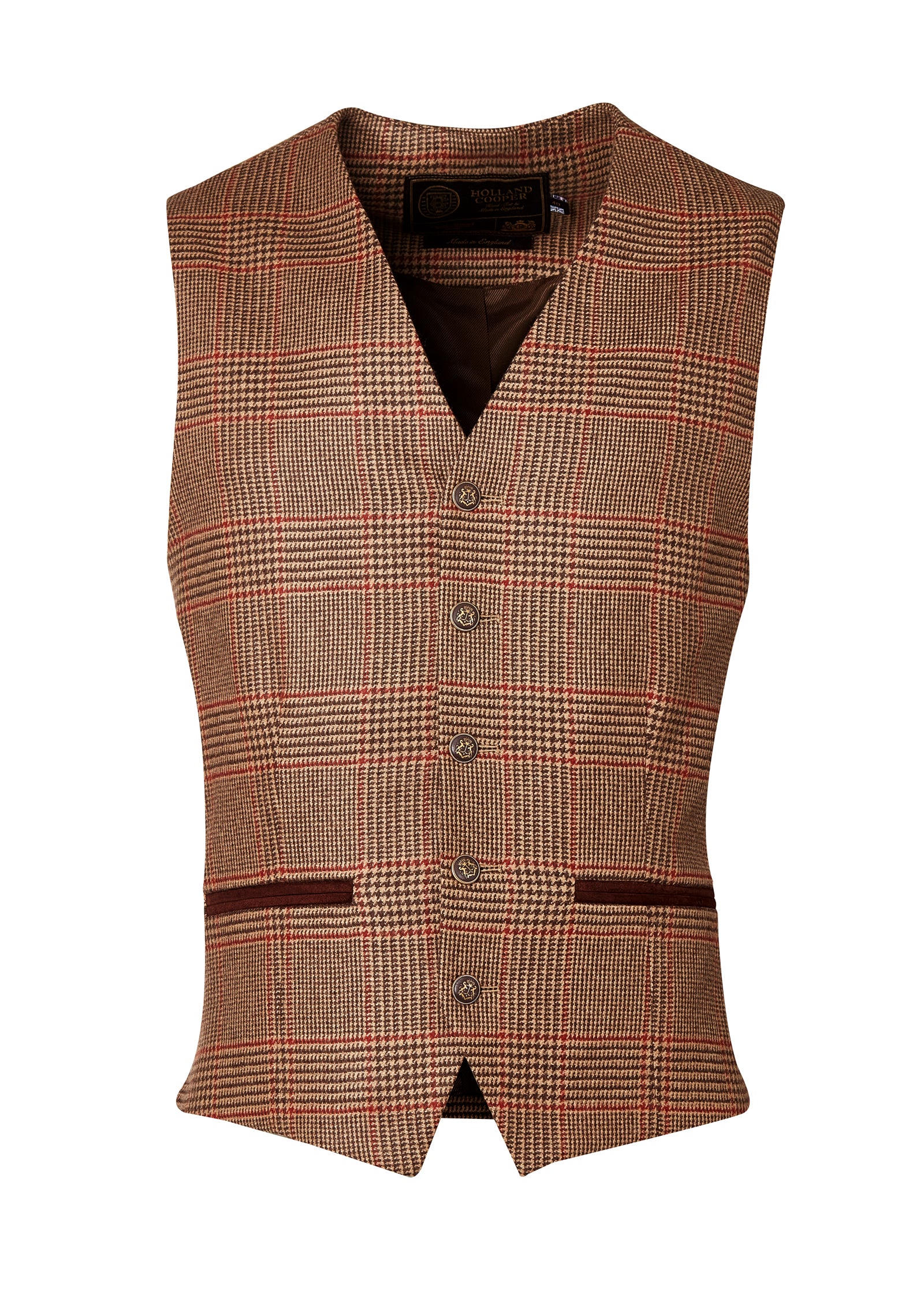 St James Waistcoat (Clarence Check Merlot) - Image 4