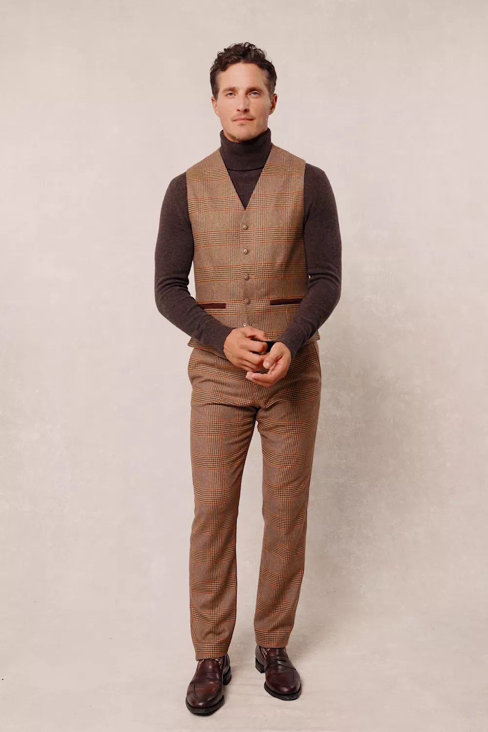 St James Waistcoat (Clarence Check Merlot) - Image 5
