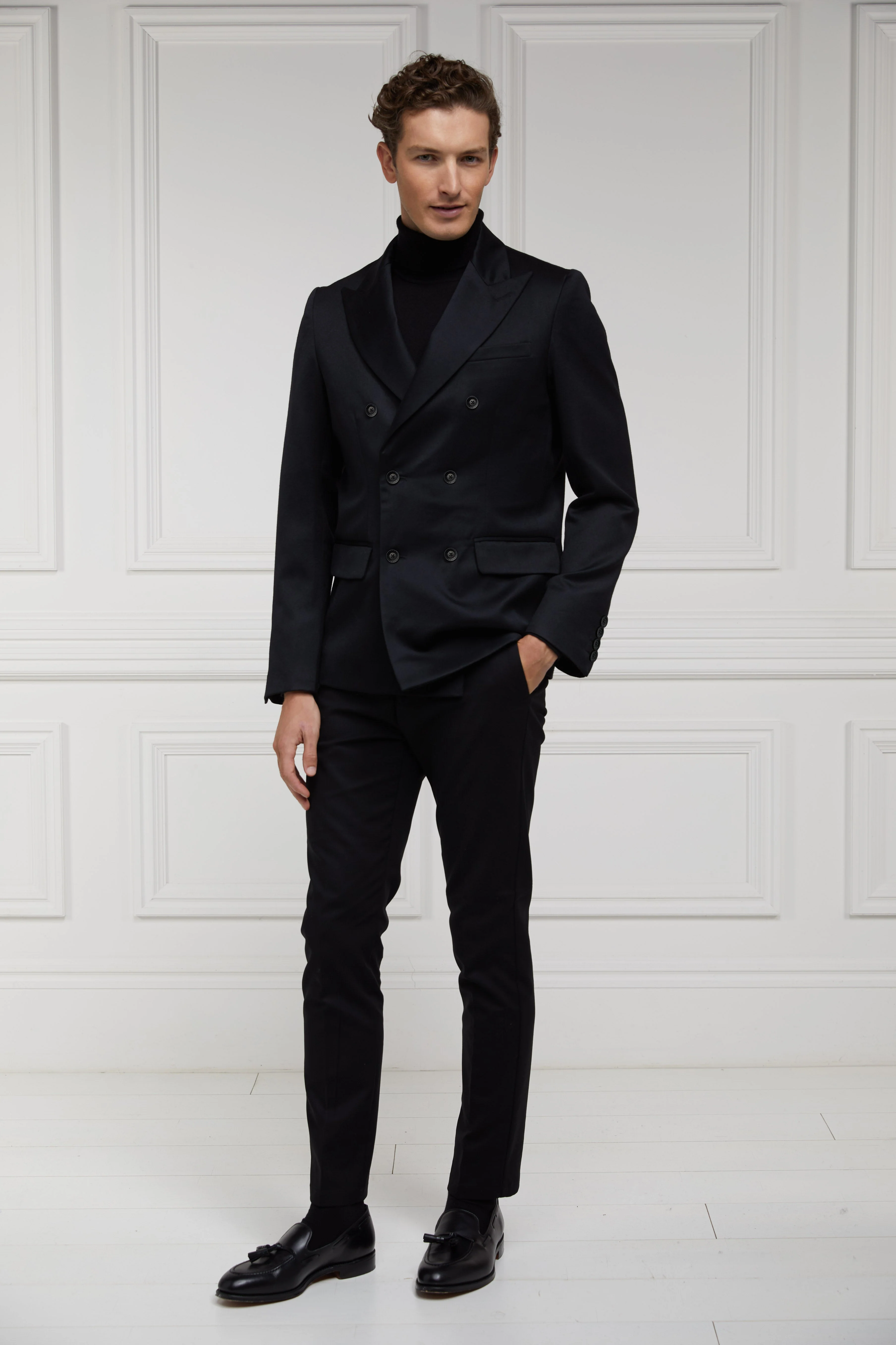 The Double Breasted Blazer (Black Barathea) - Image 13
