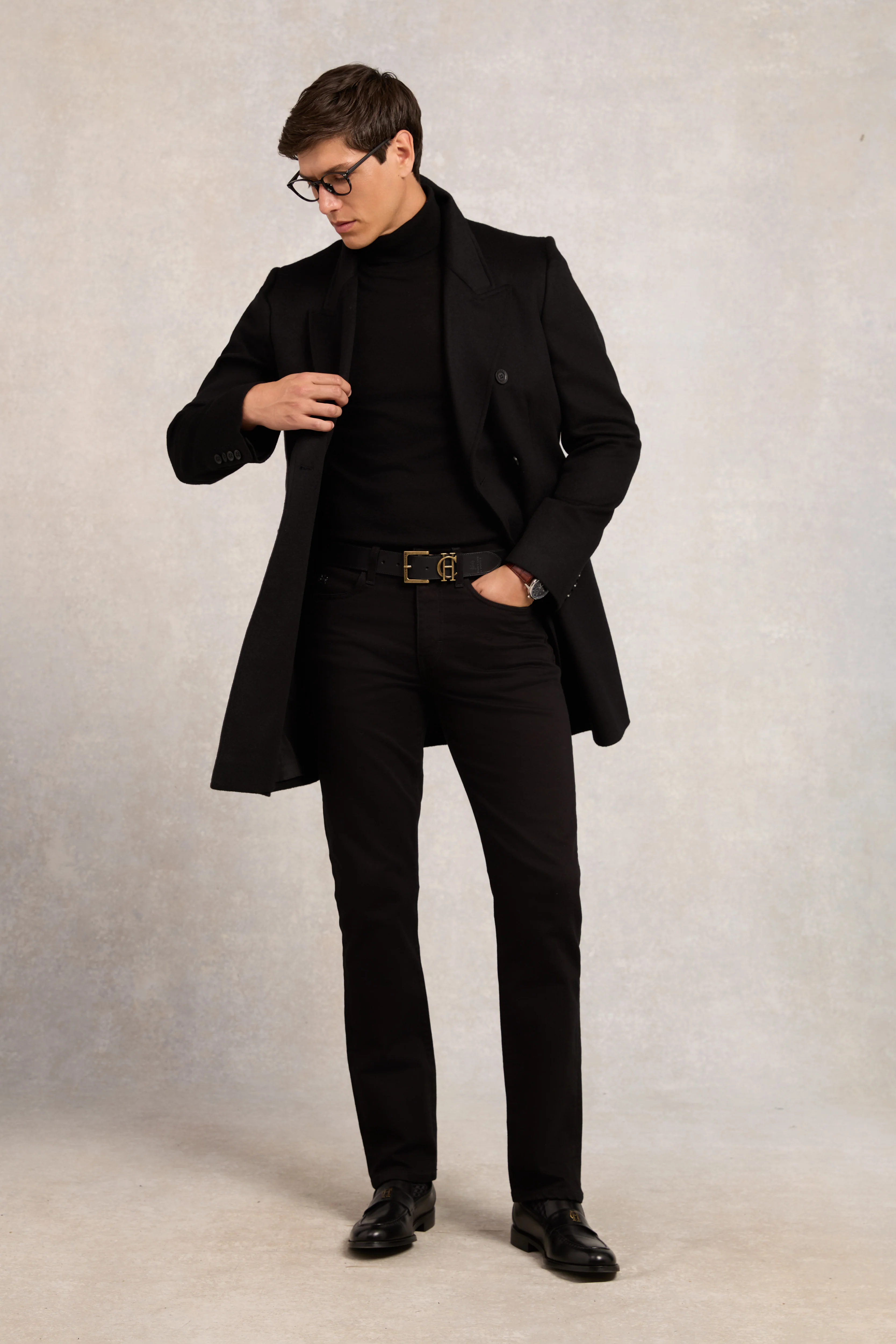 The Double Breasted Coat (Soft Black) - Image 7