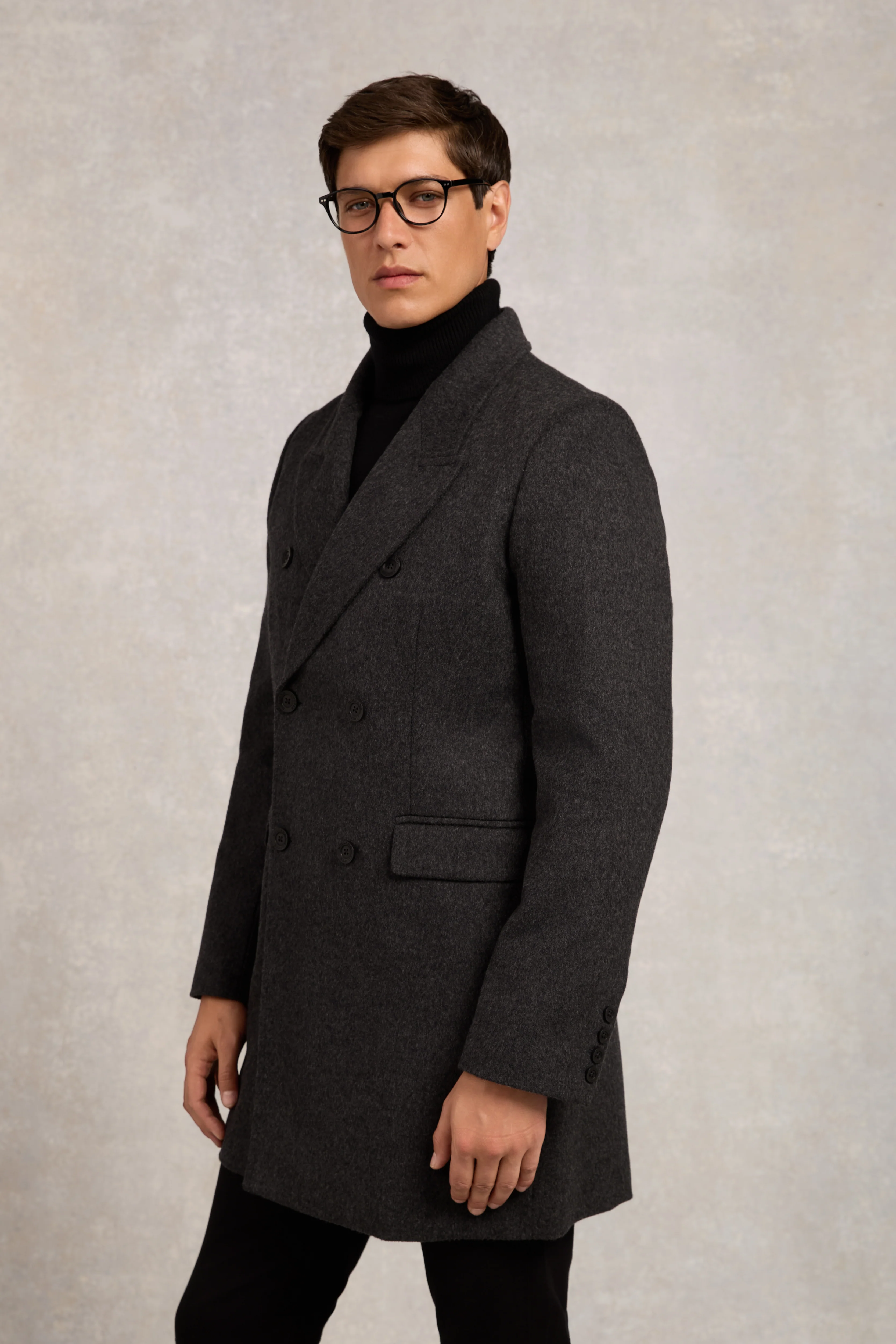 The Double Breasted Coat (Soft Graphite) - Image 3