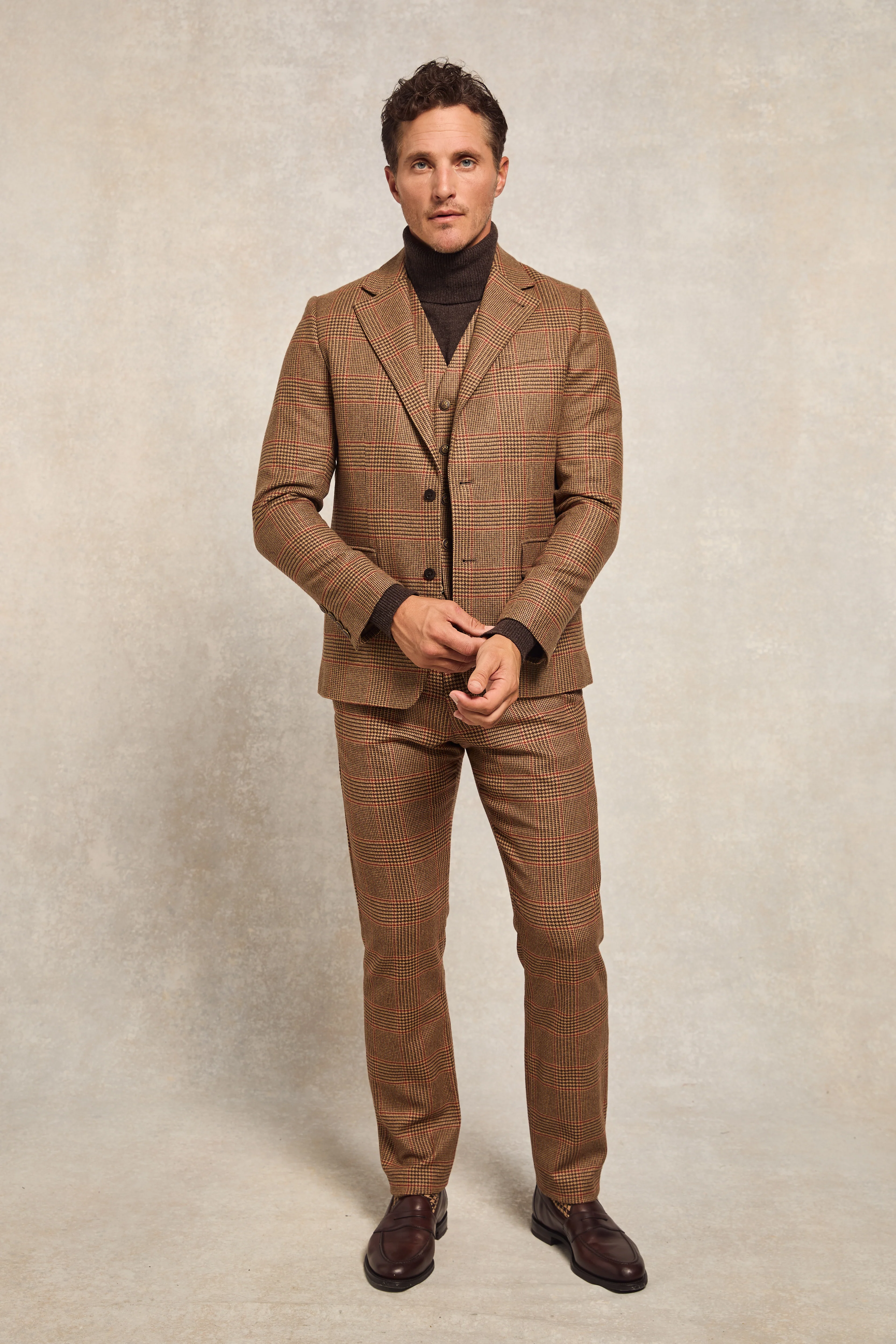 The Single Breasted Blazer (Clarence Check Merlot) - Image 3
