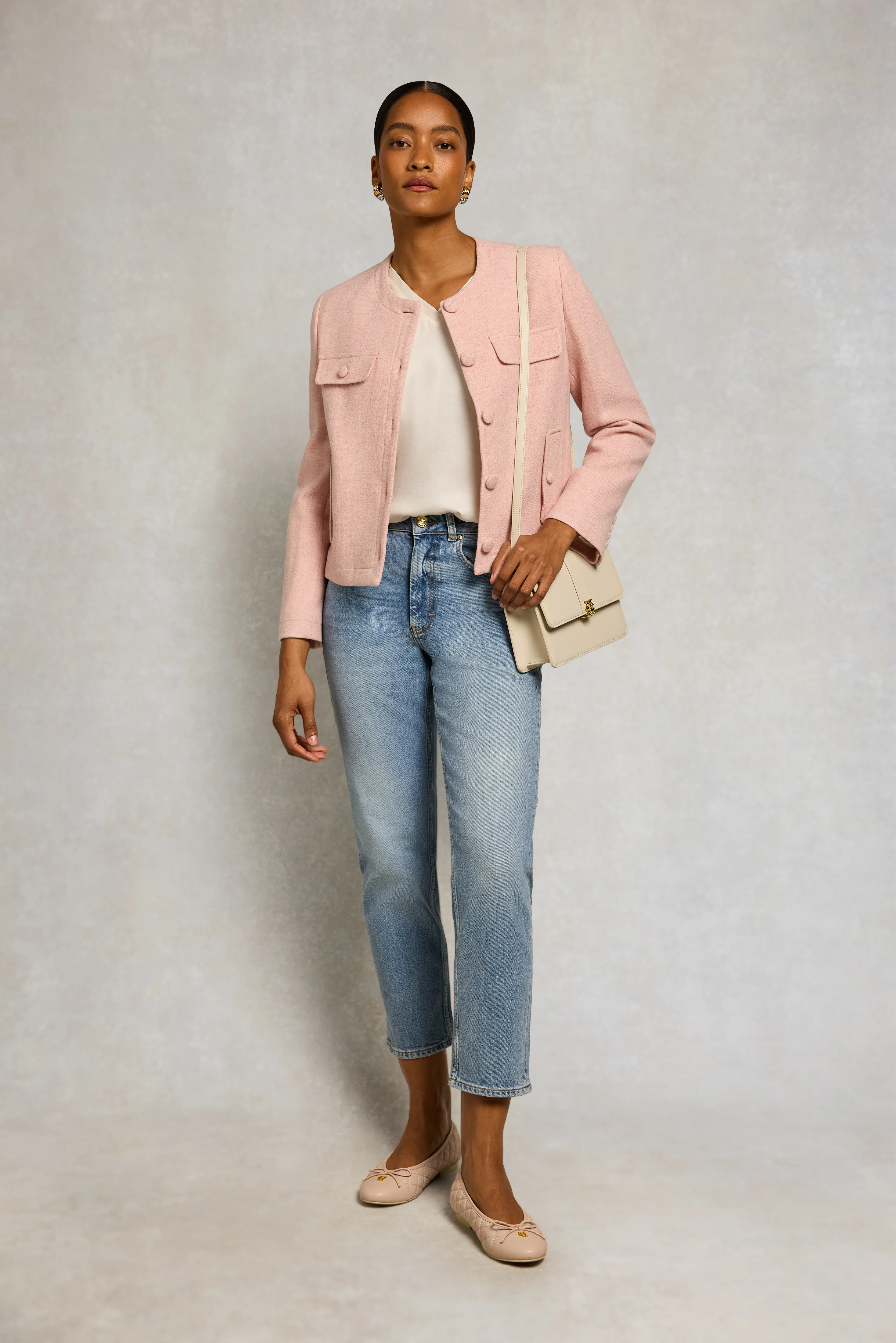 Mid Rise Straight Cropped Jean (Vintage Denim) - Image 3
