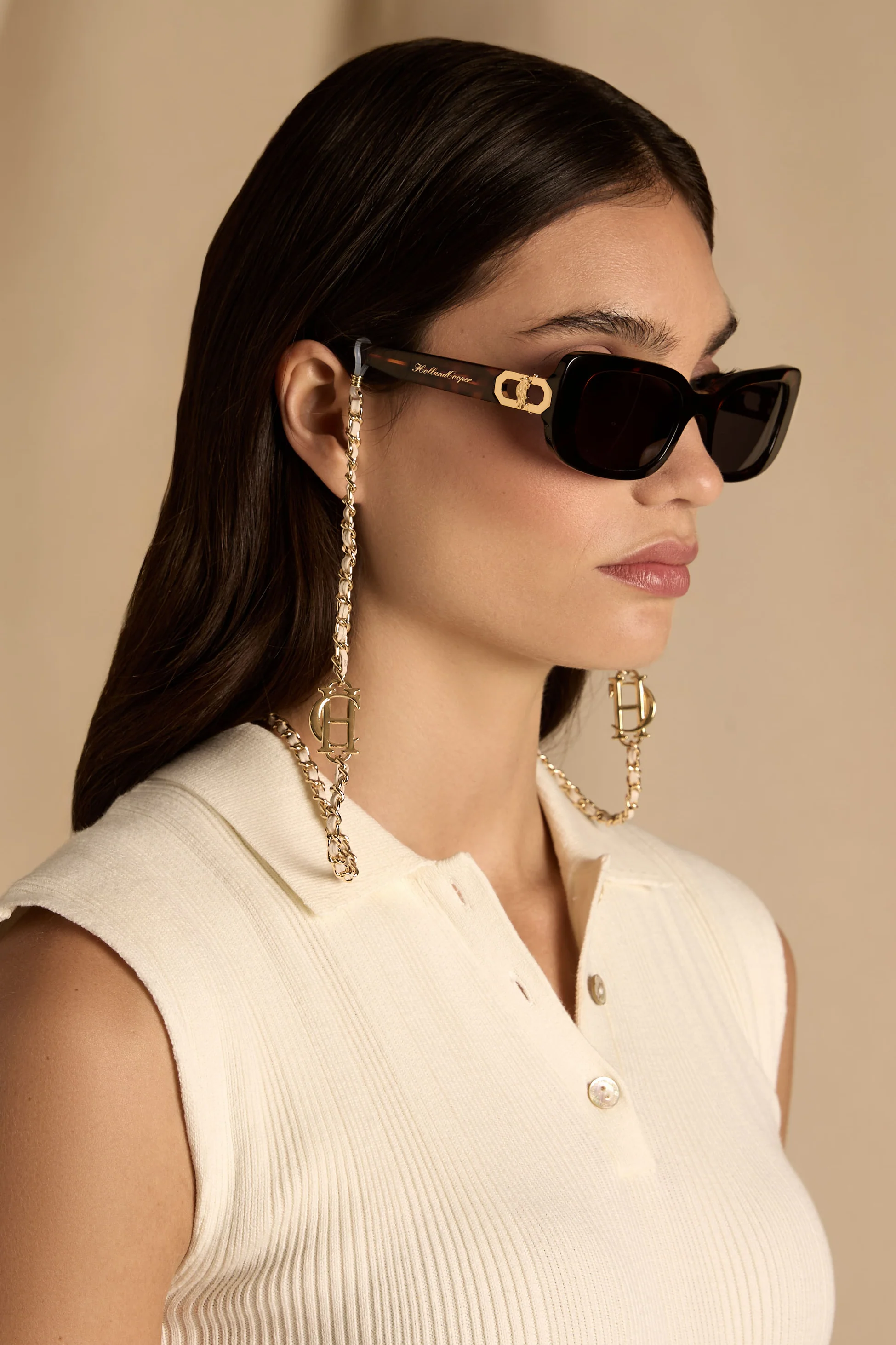 Milan Glasses Chain (Cream) - Image 5