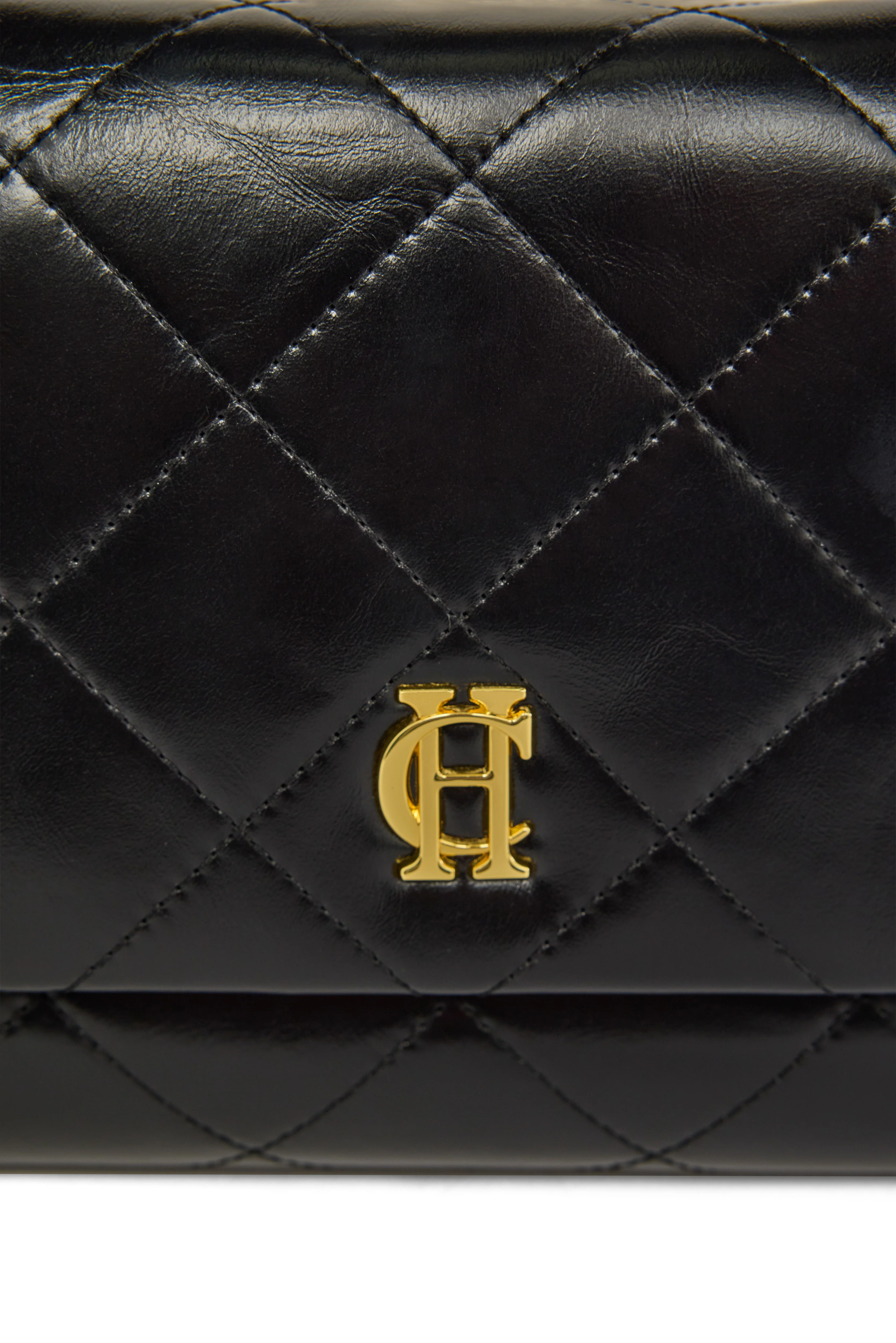 Milan Midi Shoulder Bag (Black Leather) - Image 5