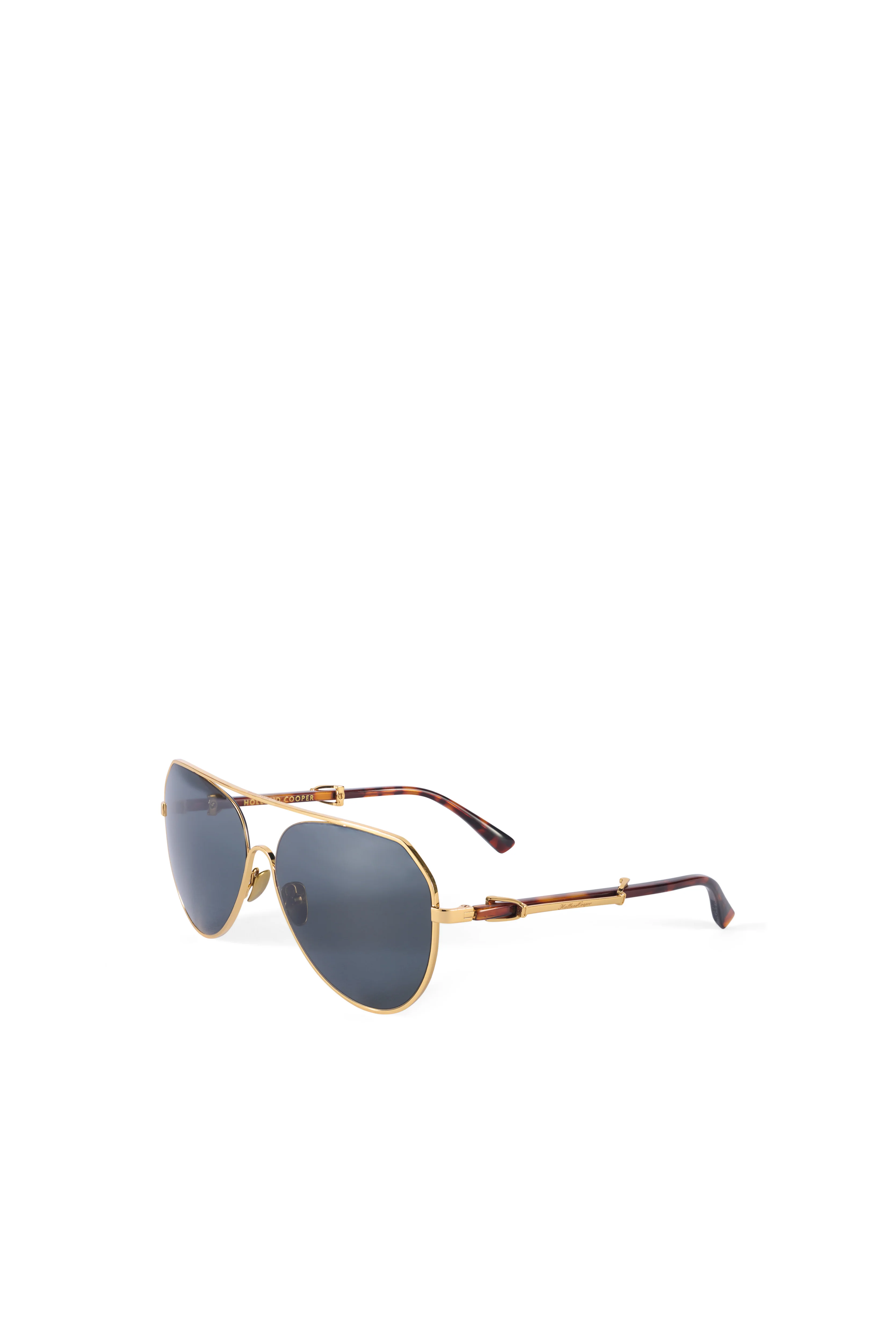 Milano Aviator Sunglasses (Gold) - Image 4