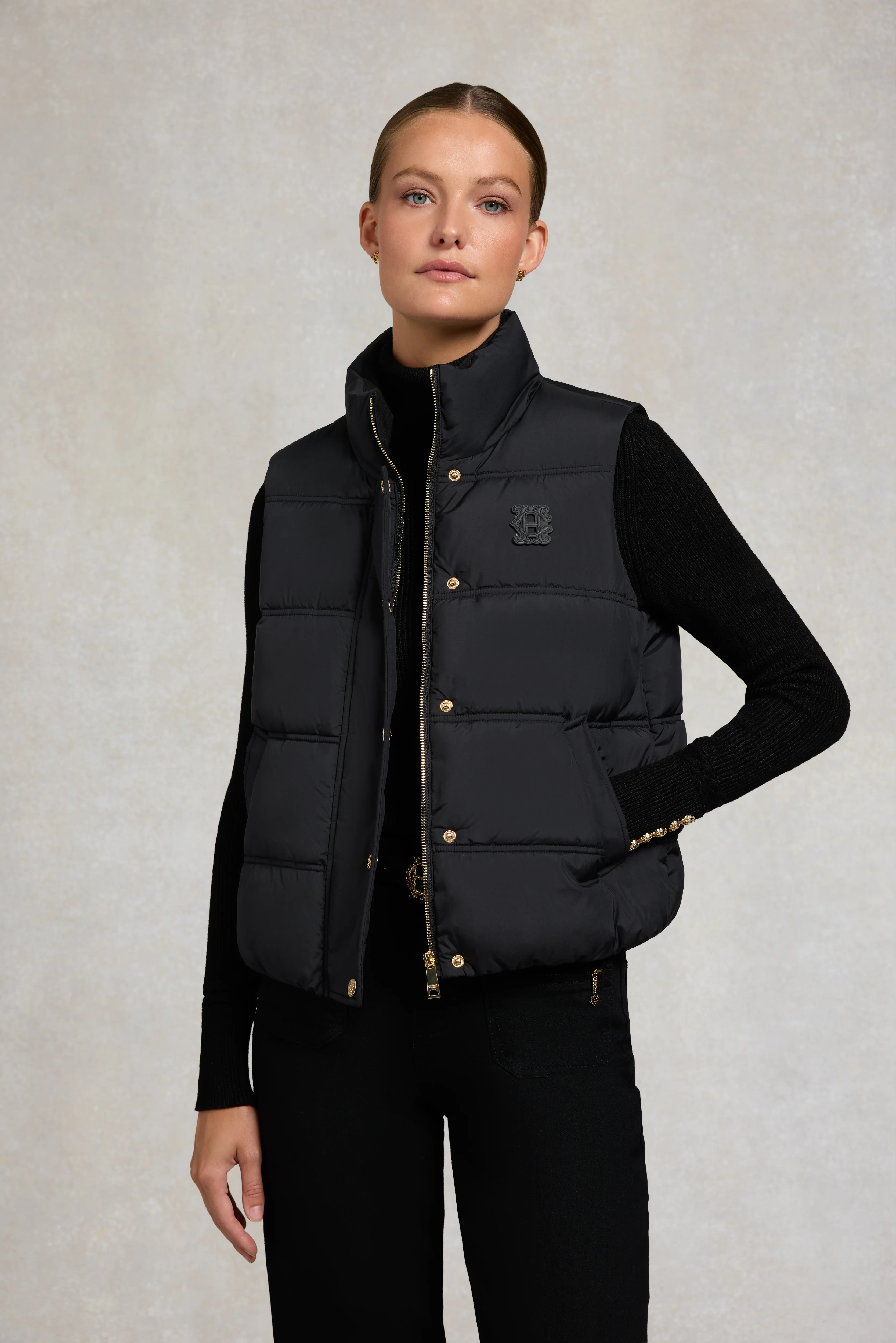 Milton Padded Gilet (Black) - Image 2