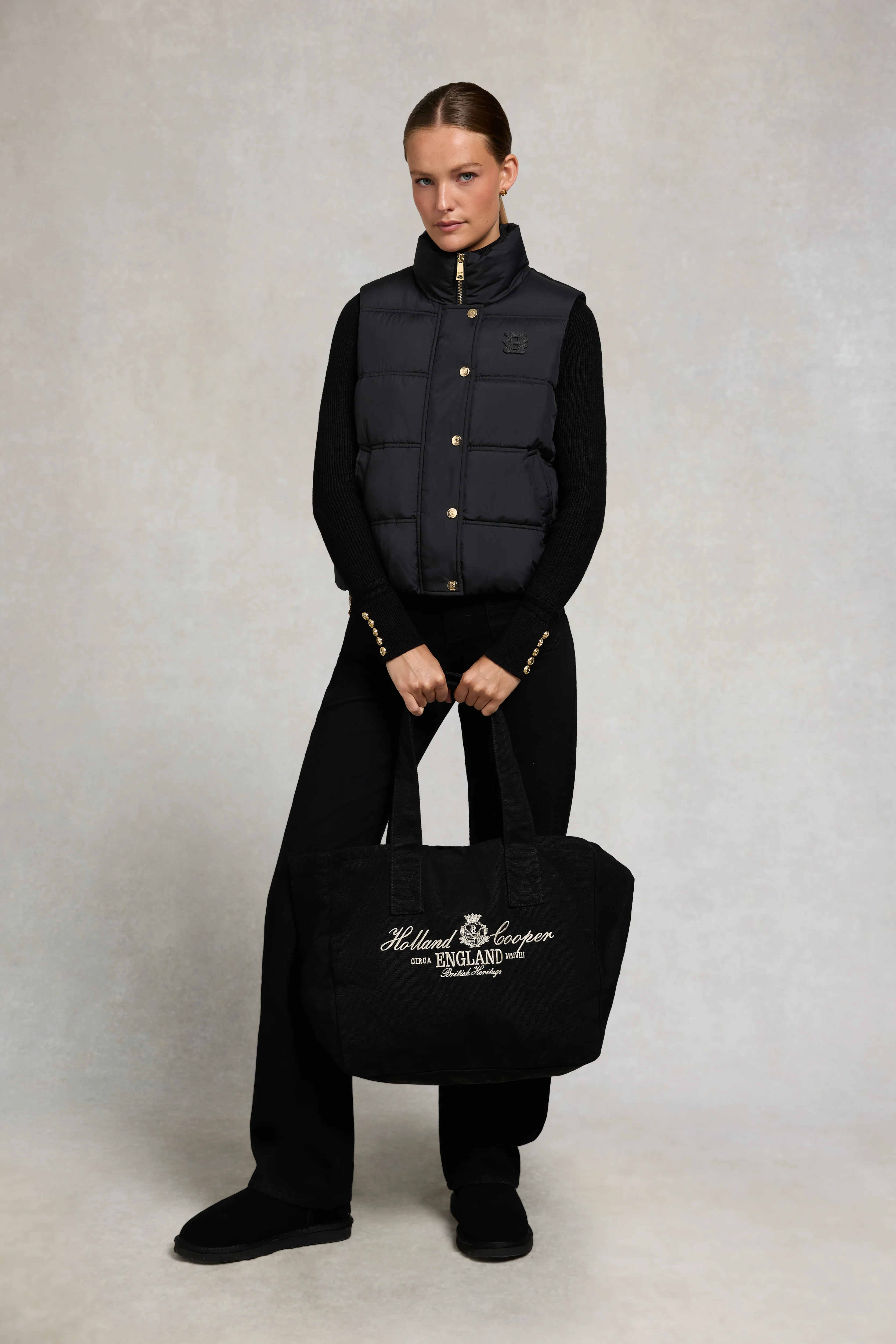 Milton Padded Gilet (Black) - Image 3