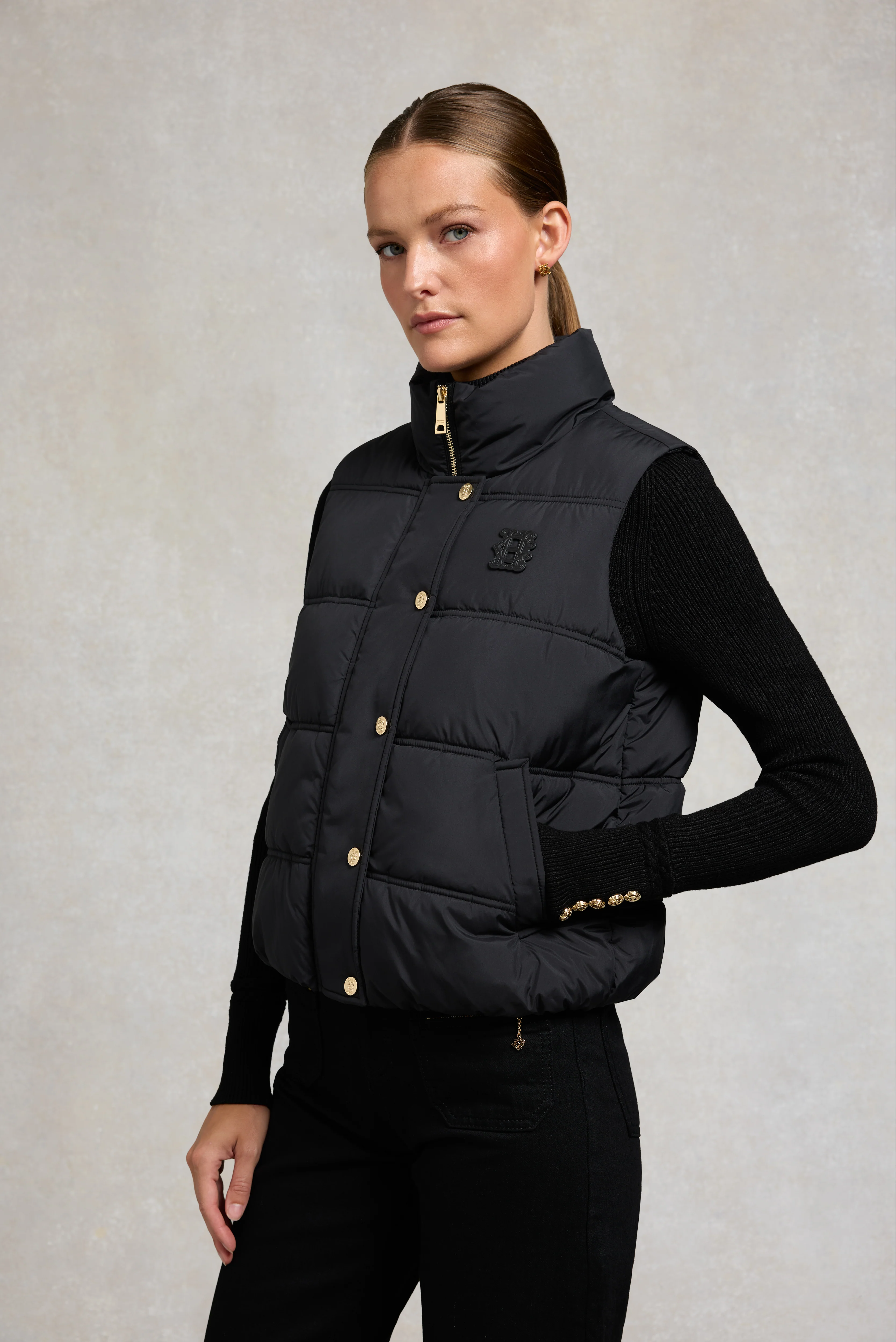 Milton Padded Gilet (Black) - Image 4