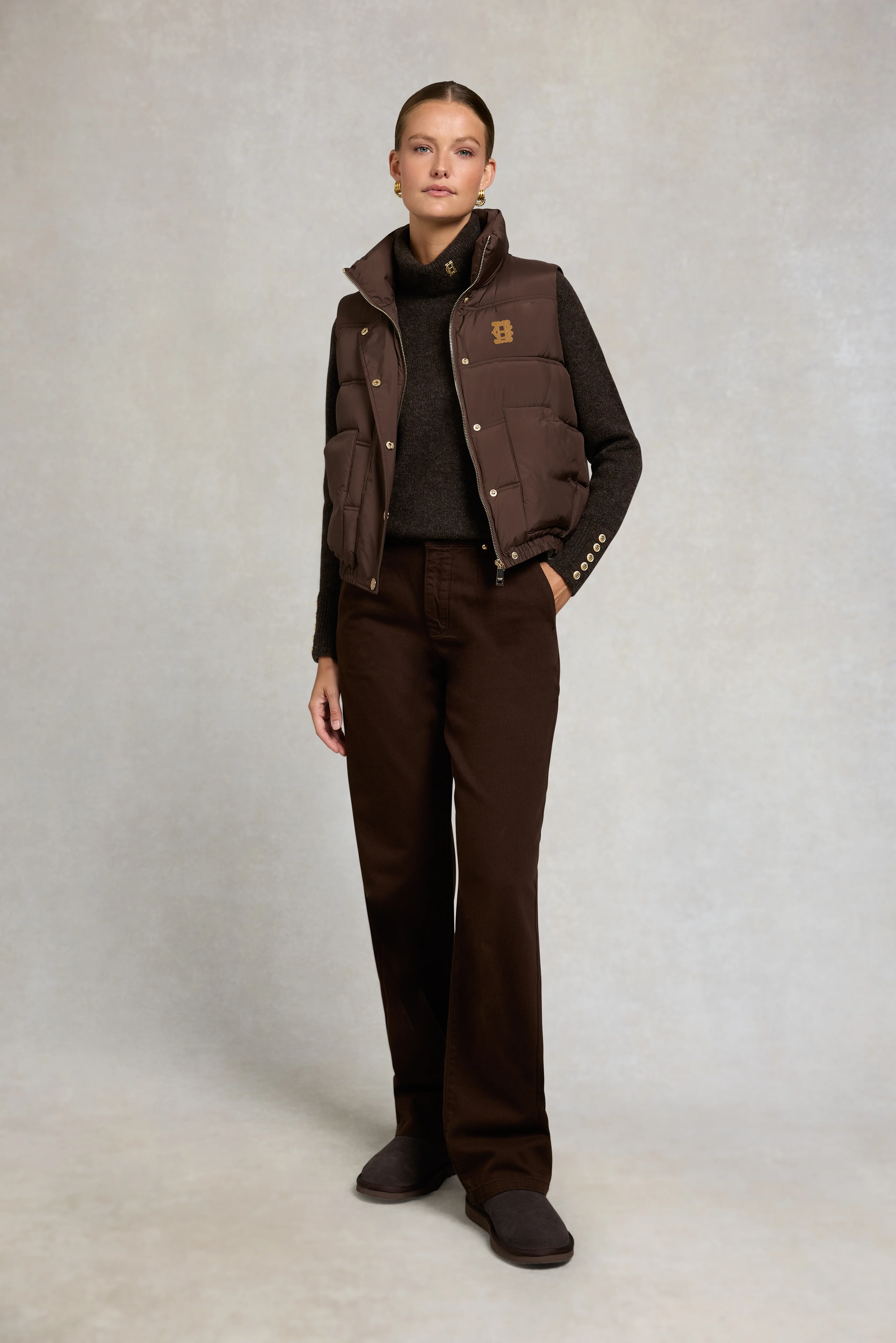 Milton Padded Gilet (Chocolate) - Image 7