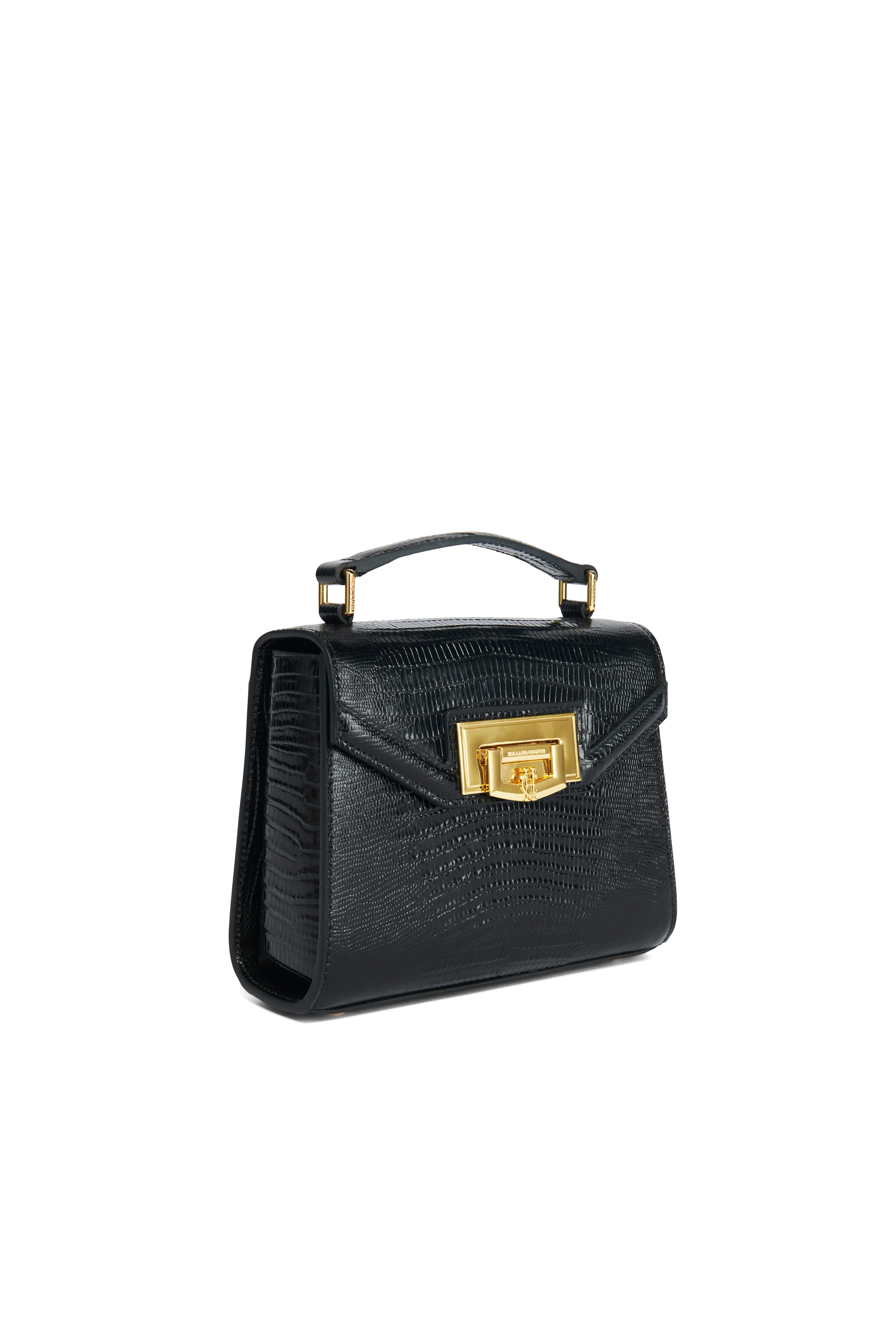 Mini Cheltenham Bag (Black Lizard) - Image 3