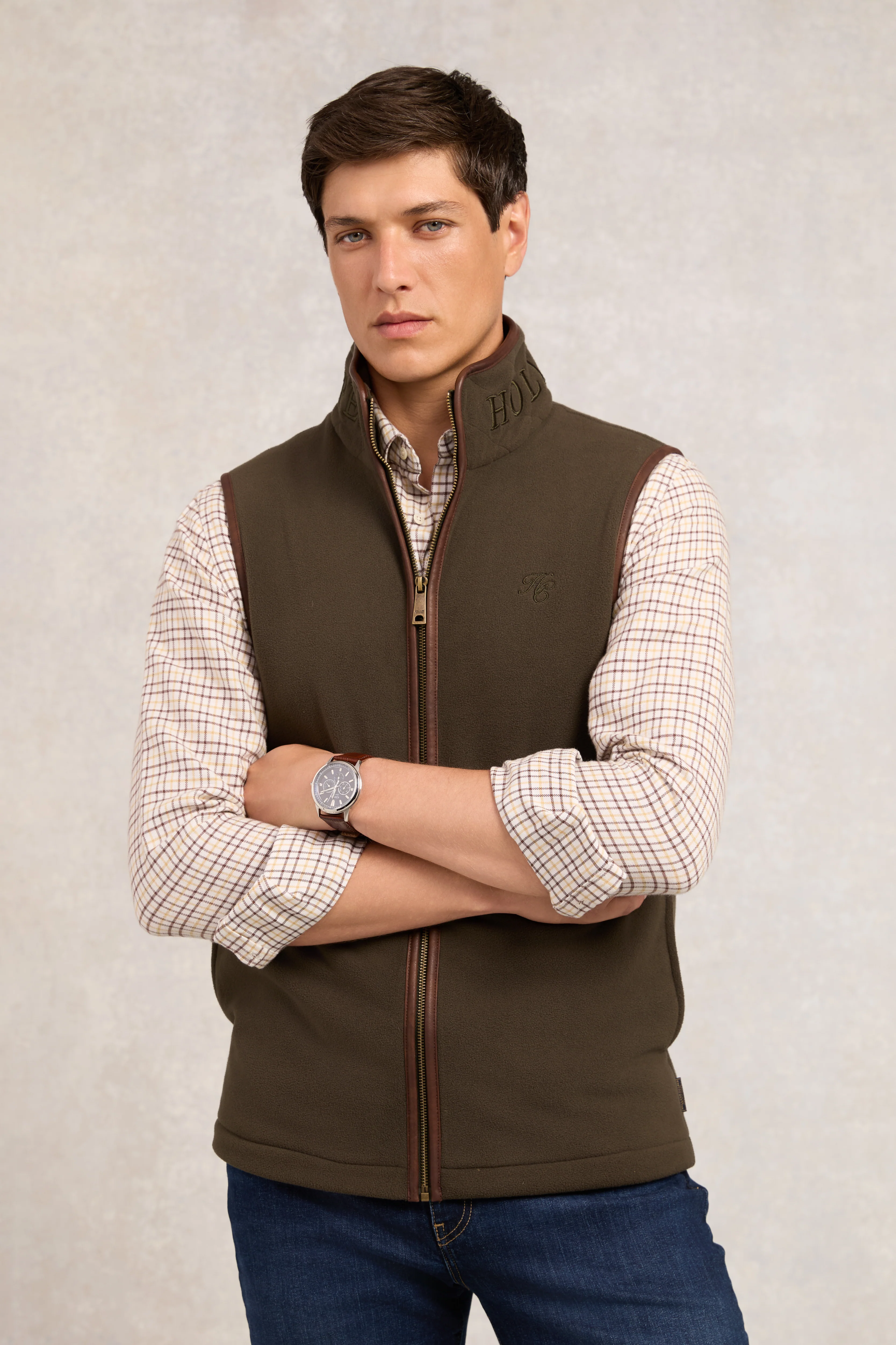 Mini Me - Country Fleece Gilet (Khaki) - Image 3