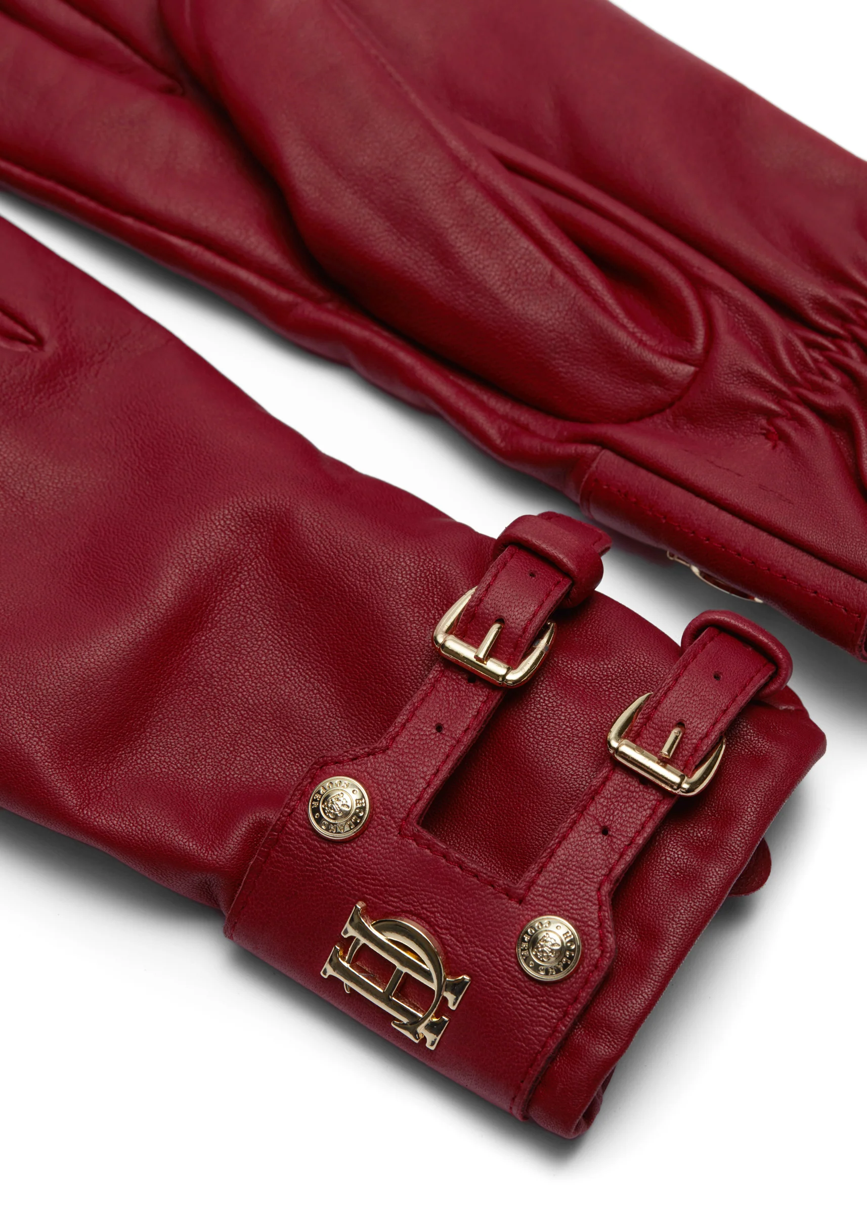 Monogram Leather Gloves (Mulberry) - Image 3