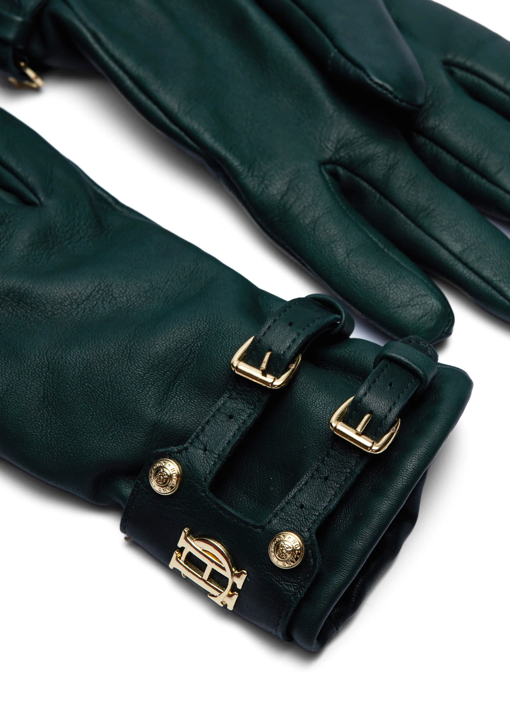 Monogram Leather Gloves (Racing Green) - Image 4