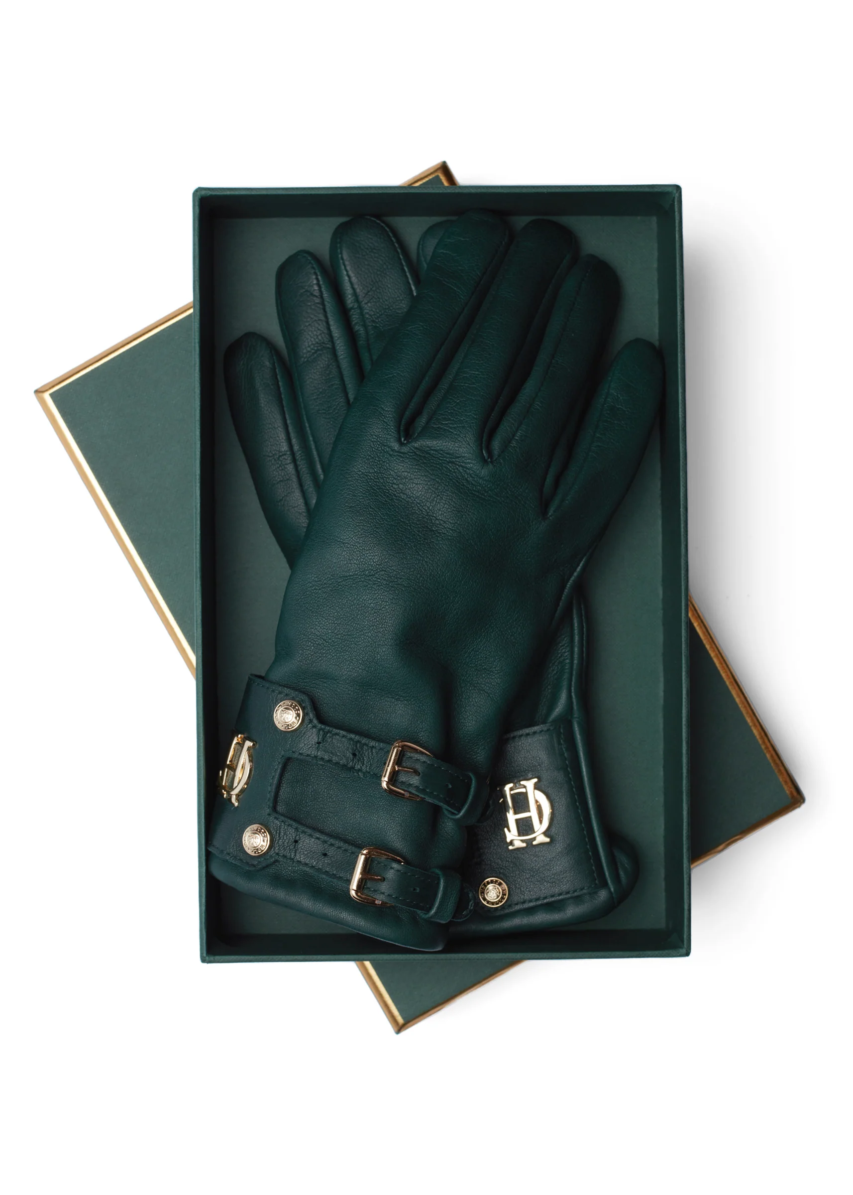 Monogram Leather Gloves (Racing Green) - Image 5