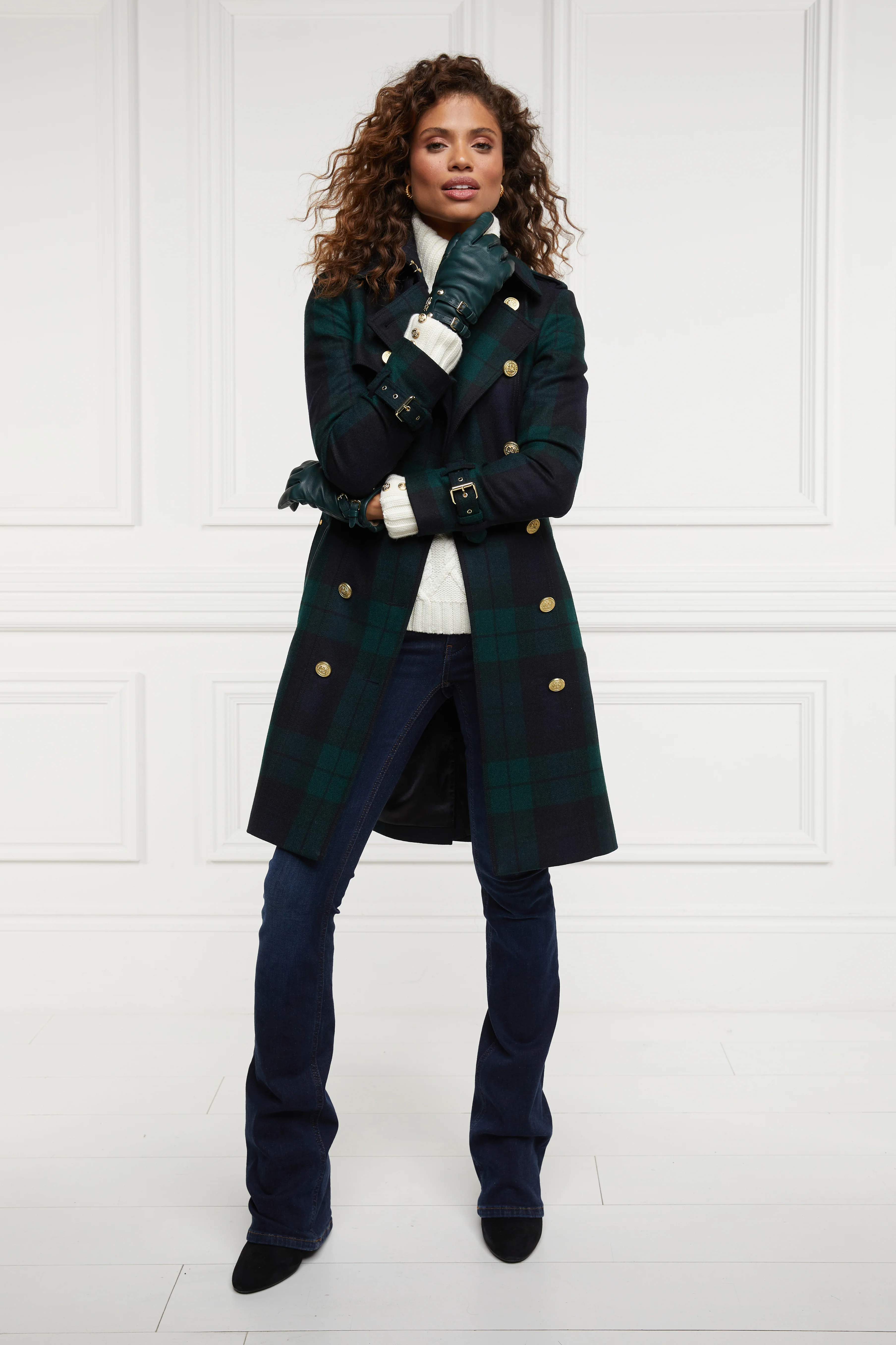 Monogram Leather Gloves (Racing Green) - Image 8