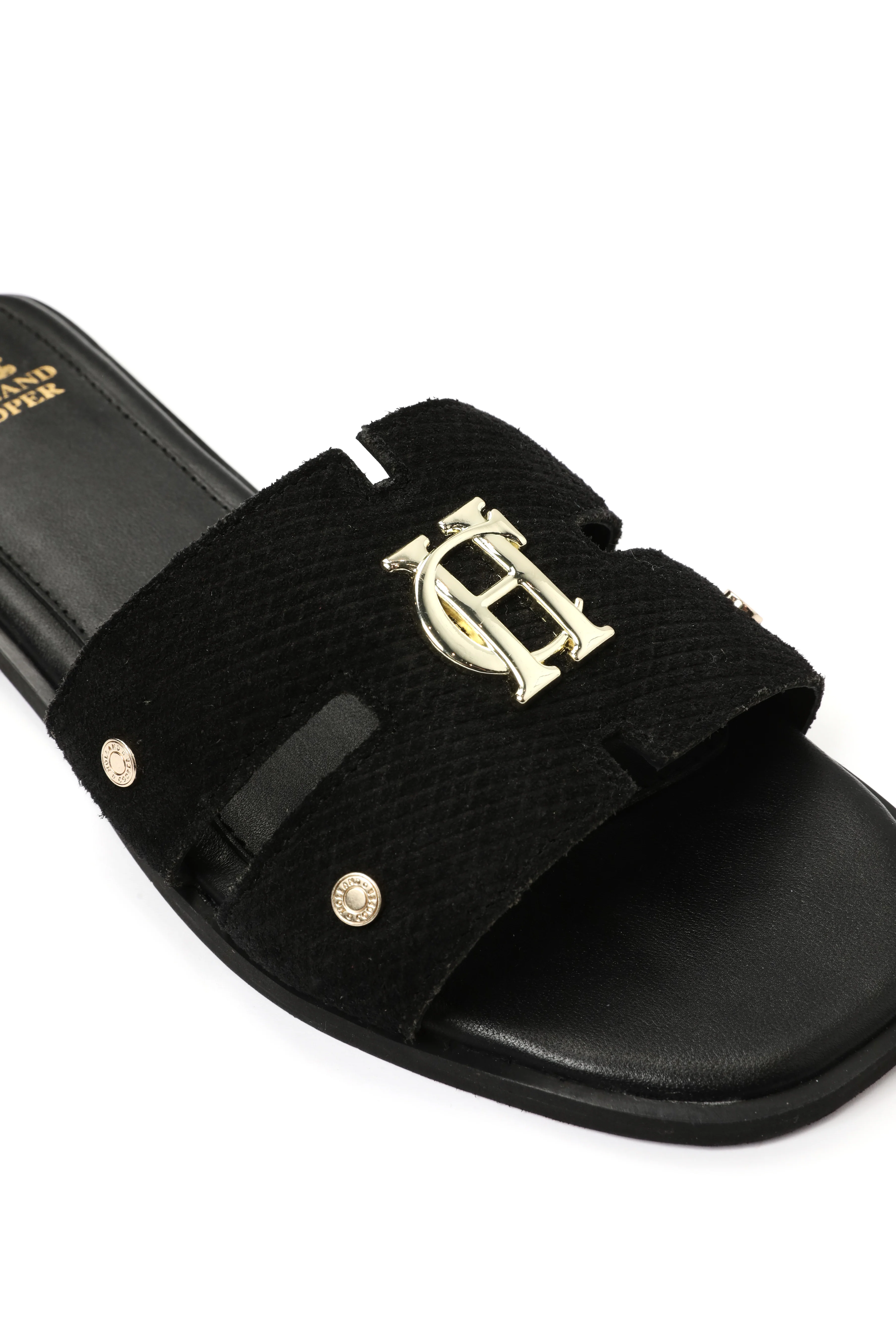 Monogram Slides (Black Suede) - Image 8