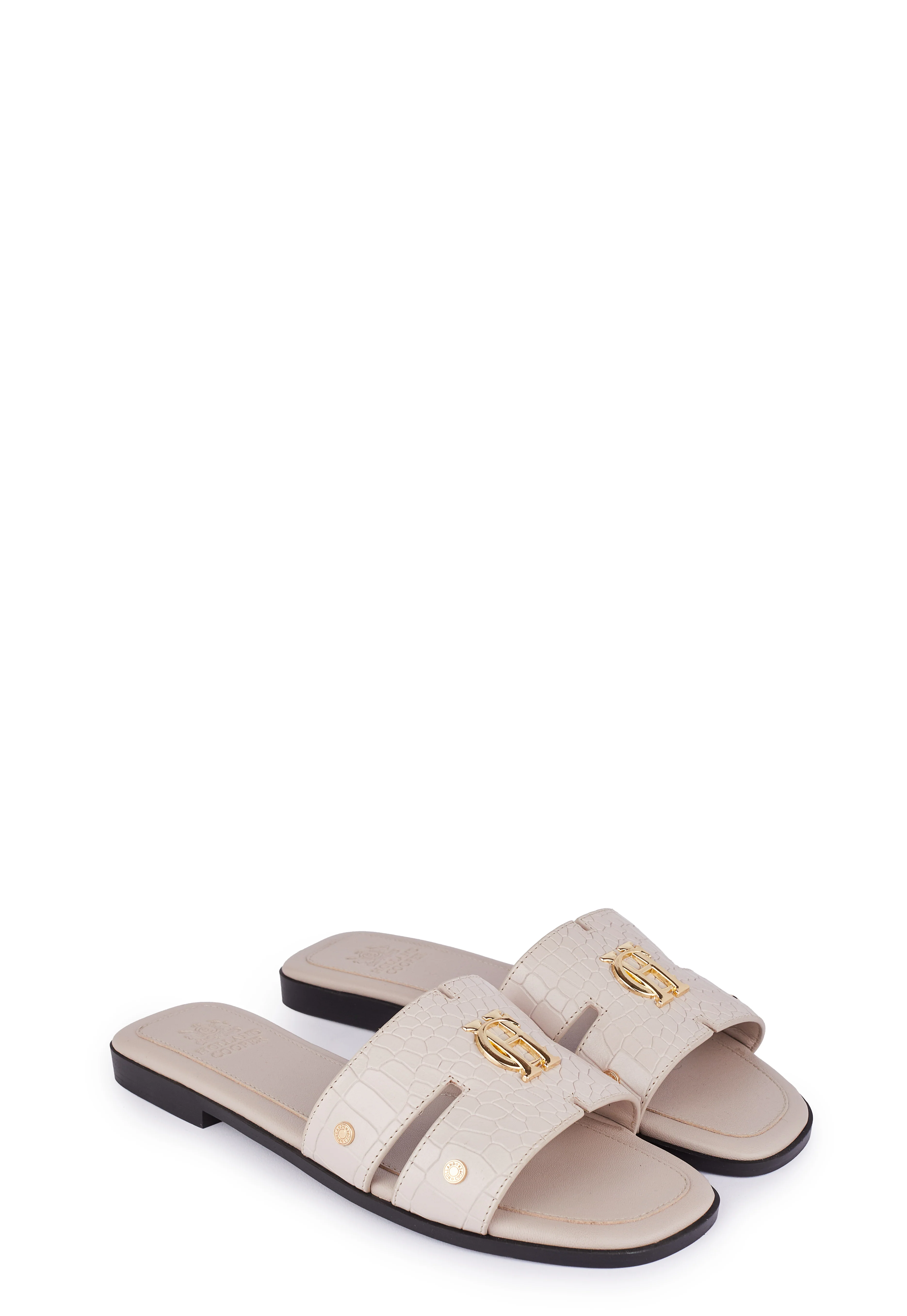 Monogram Slides (Dusty Pink Croc) - Image 2
