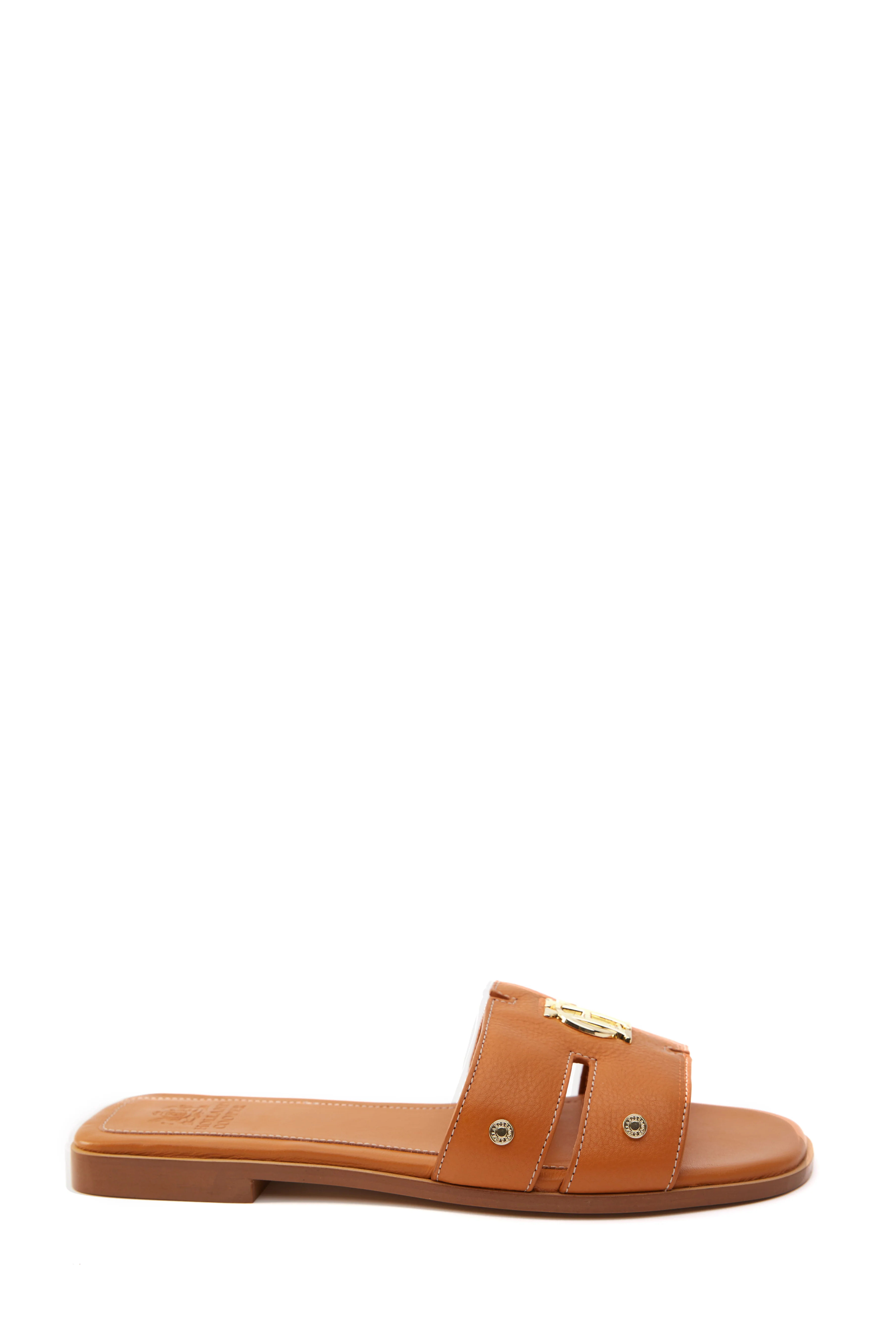 Monogram Slides (Tan Leather) - Image 2