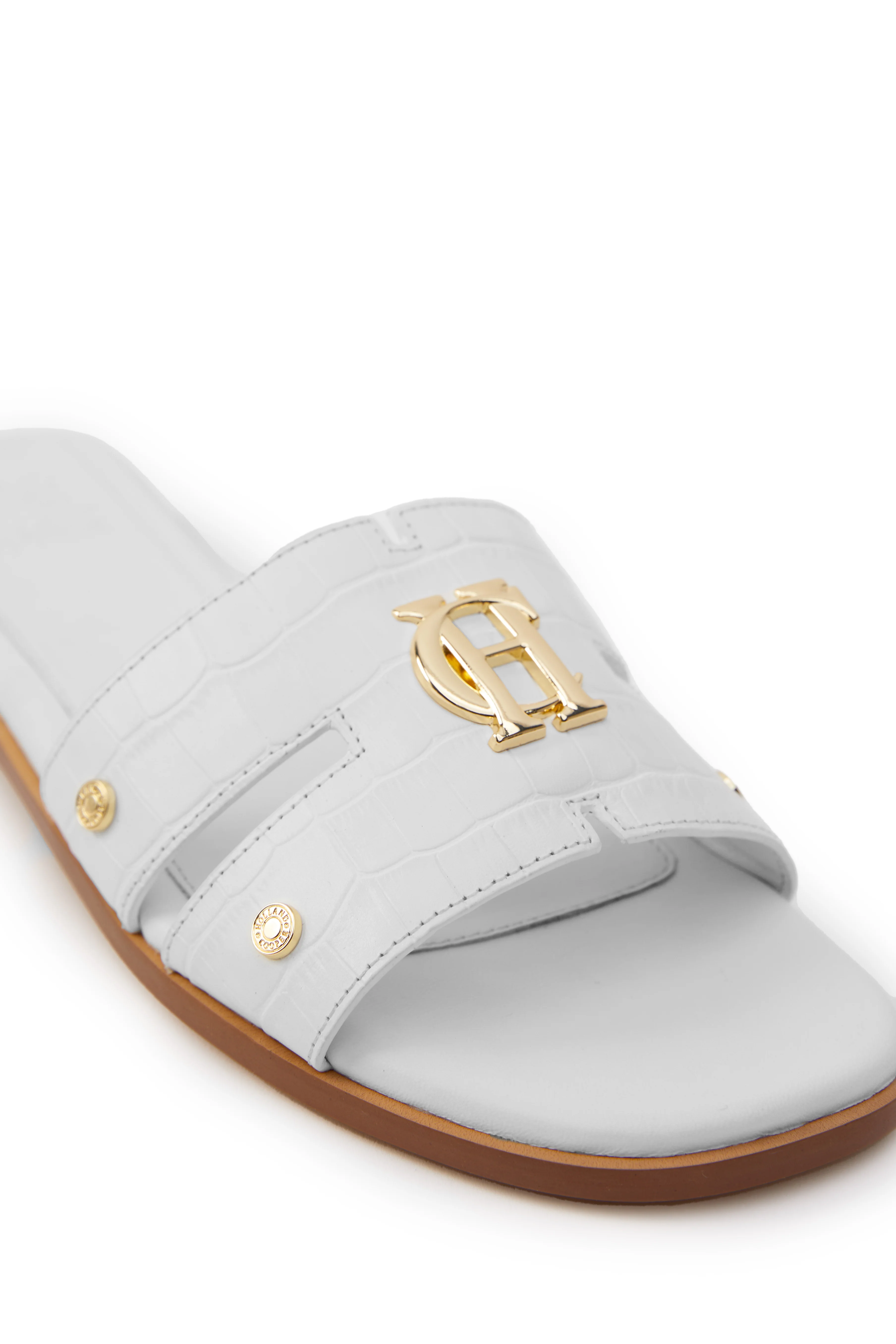 Monogram Slides (White Croc) - Image 6