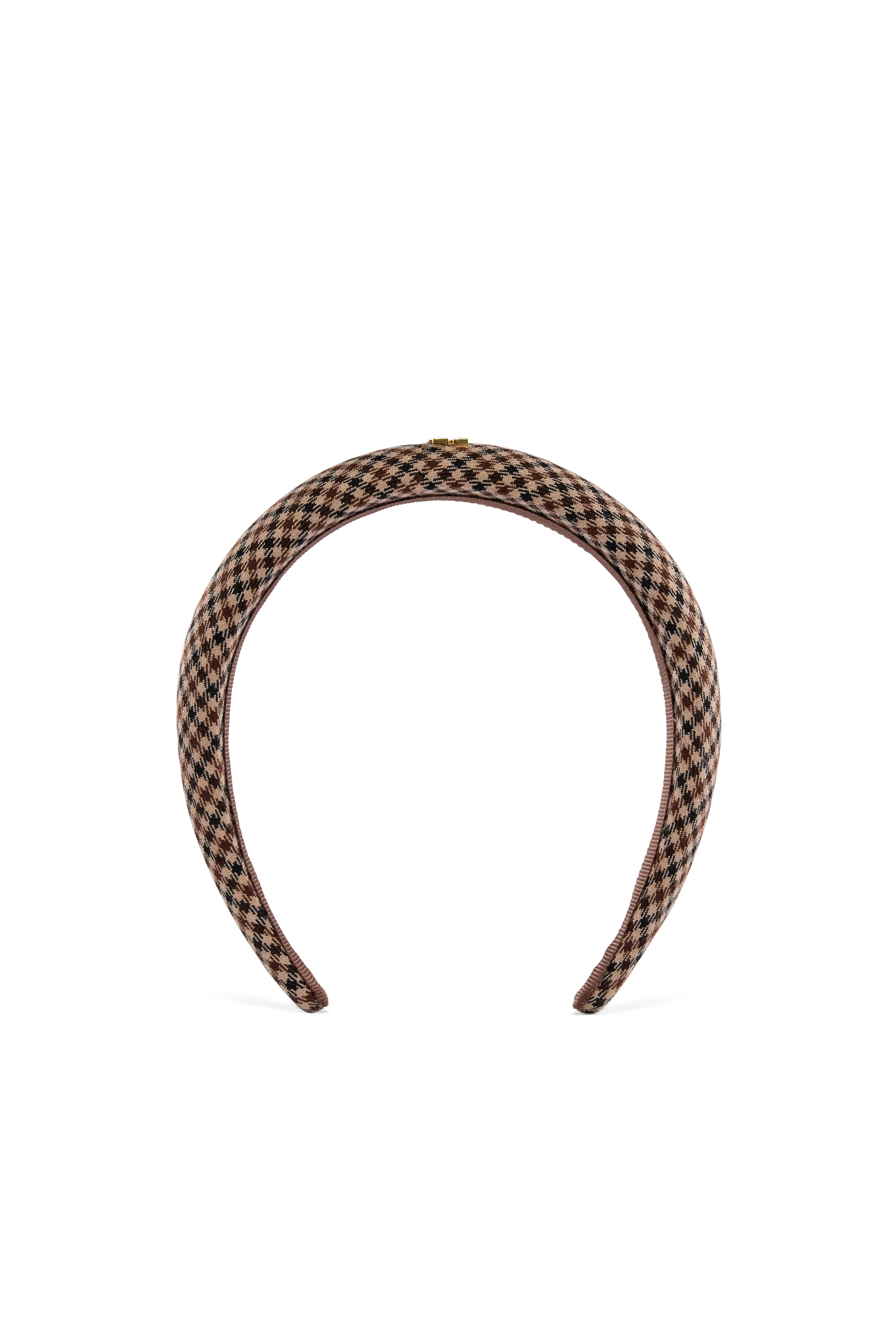 Narrow Headband (Mocha Houndstooth) - Image 2