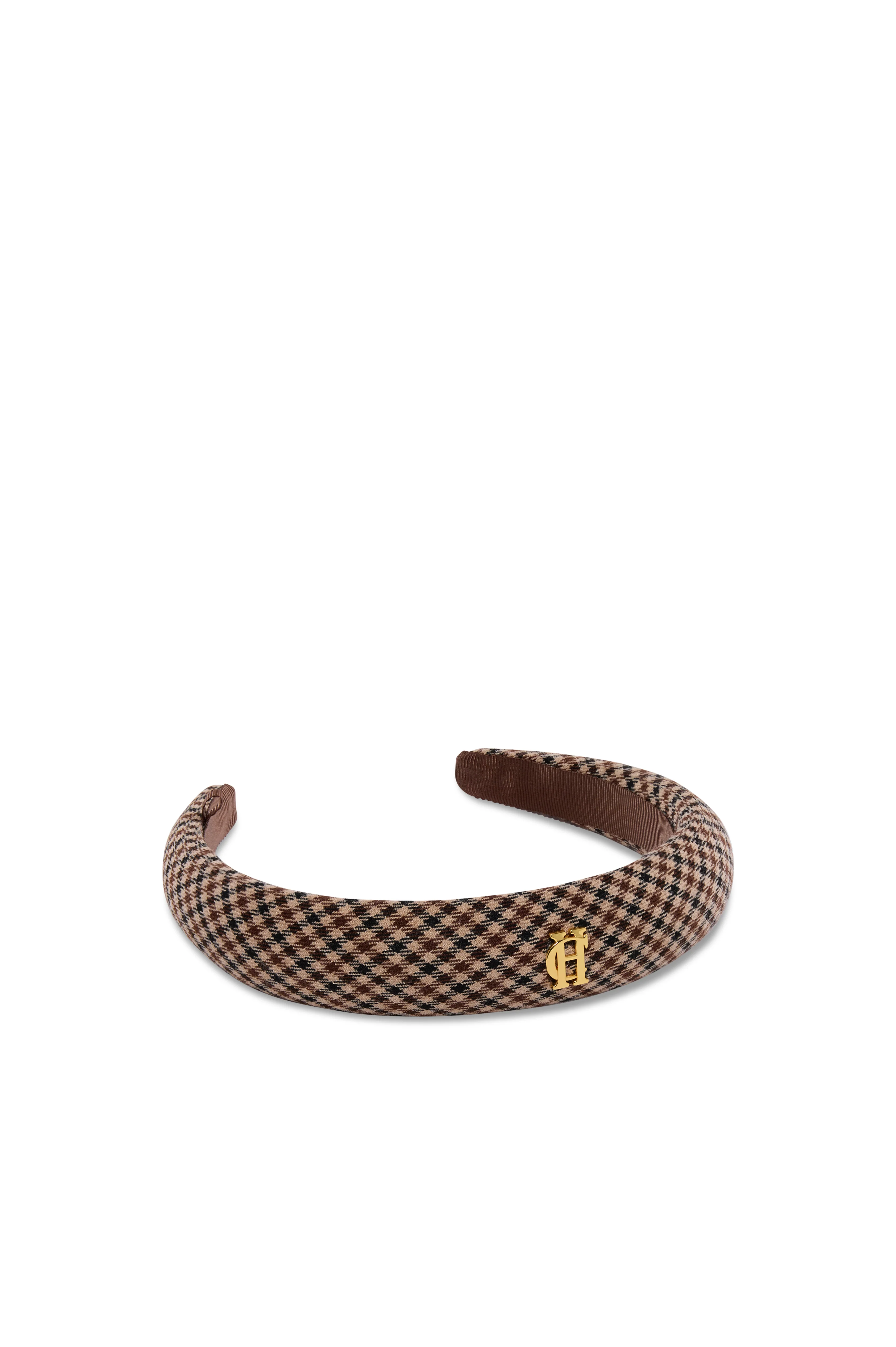 Narrow Headband (Mocha Houndstooth) - Image 3