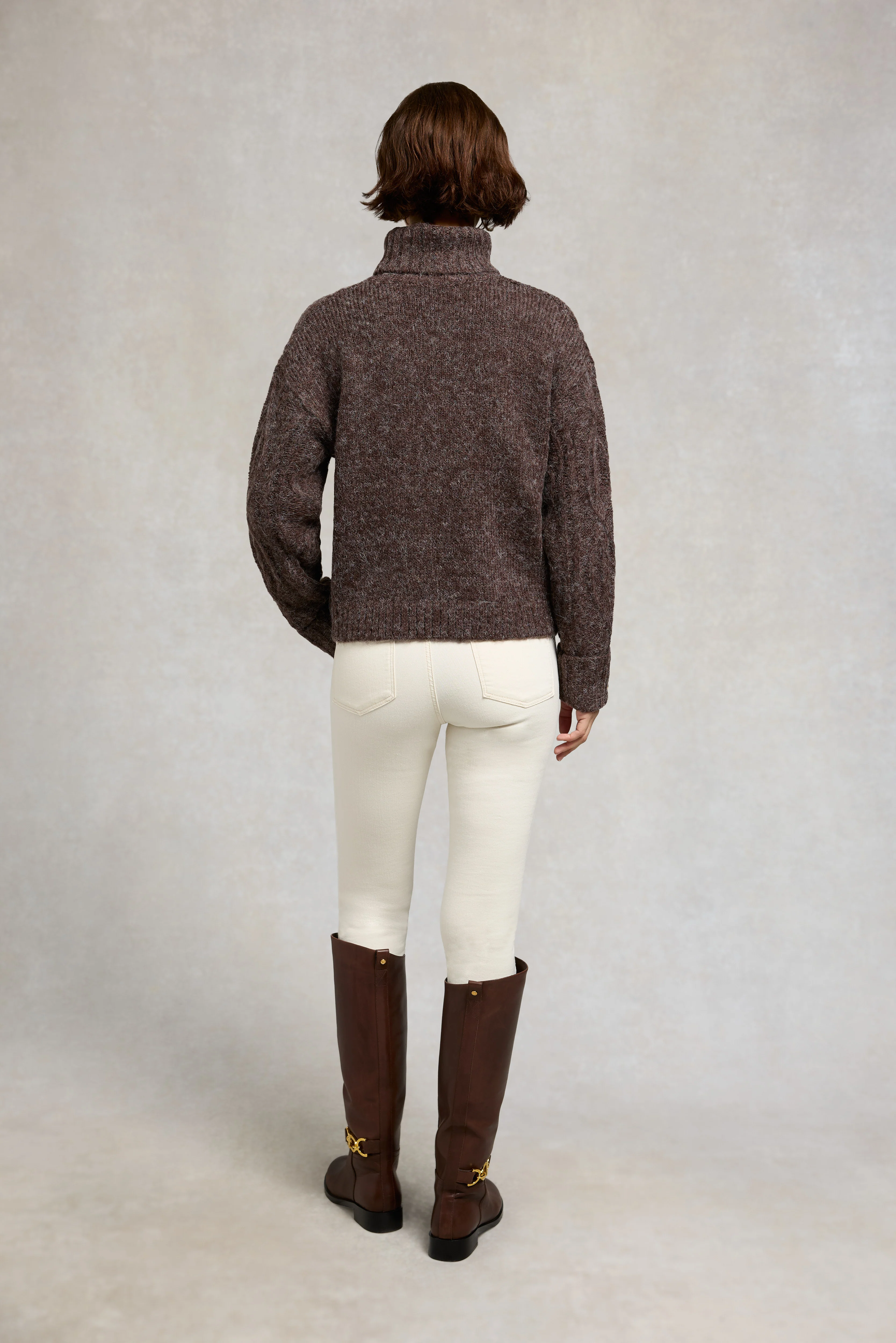Noveli Roll Neck Knit (Chocolate) - Image 5