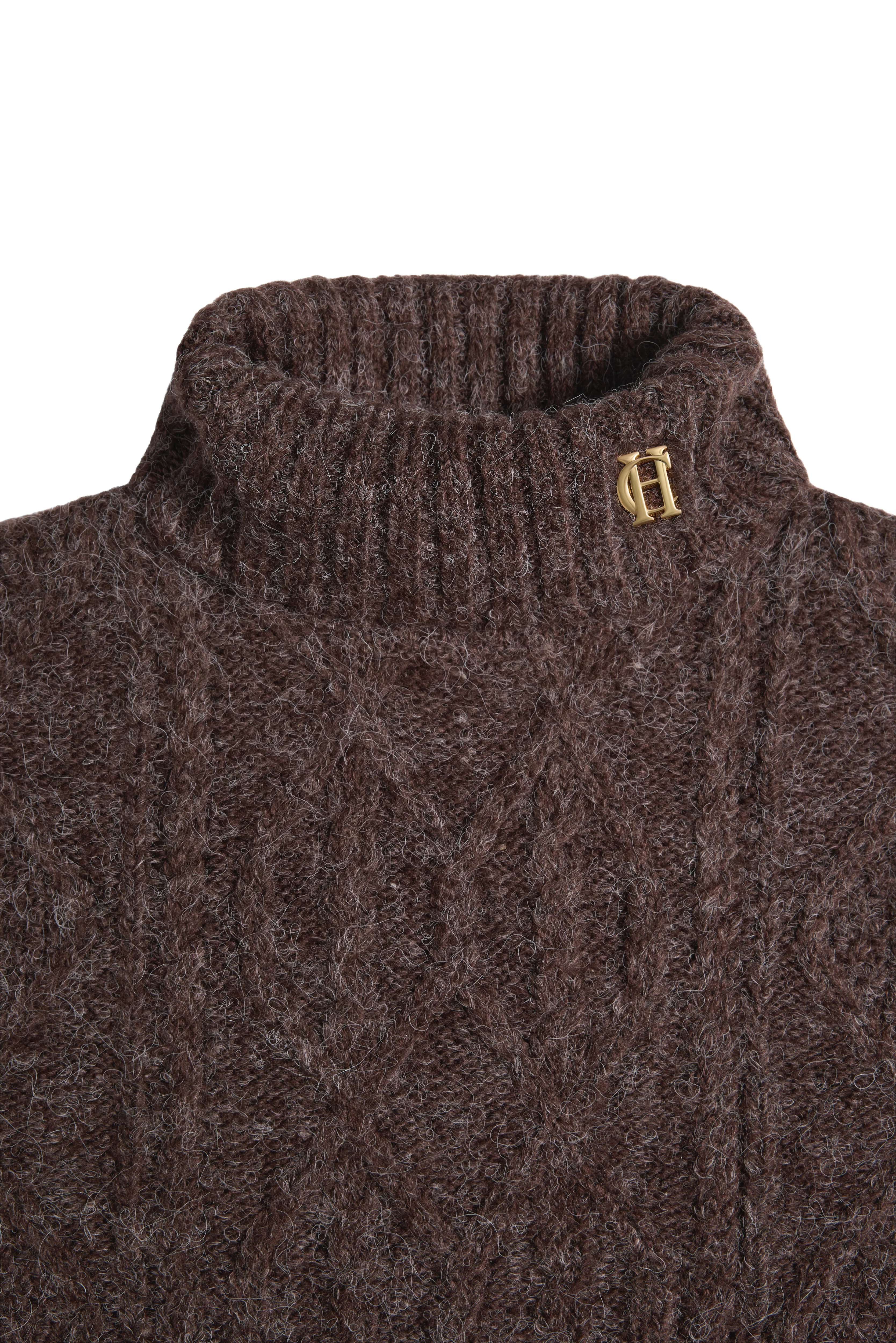 Noveli Roll Neck Knit (Chocolate) - Image 9