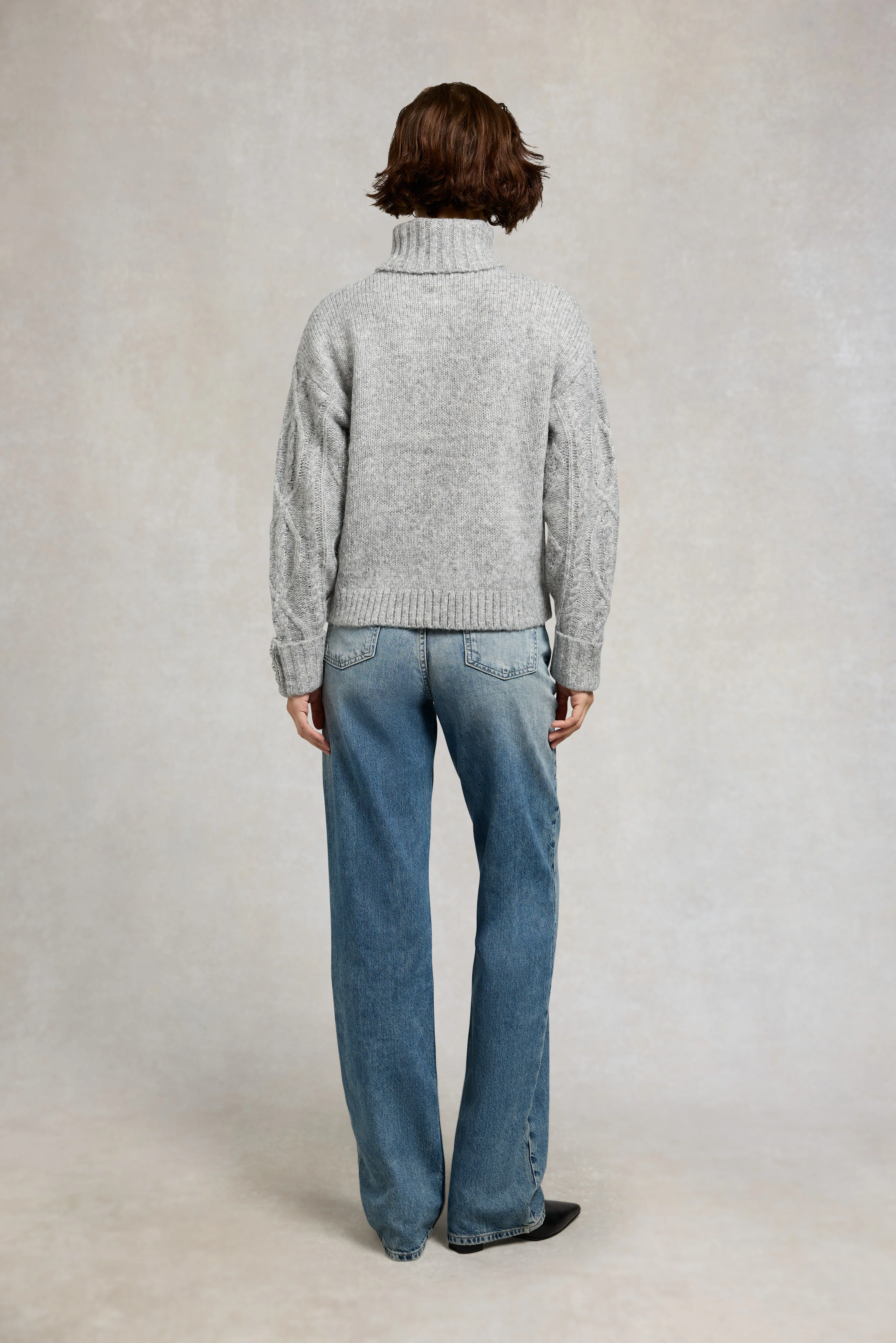 Noveli Roll Neck Knit (Light Grey) - Image 5