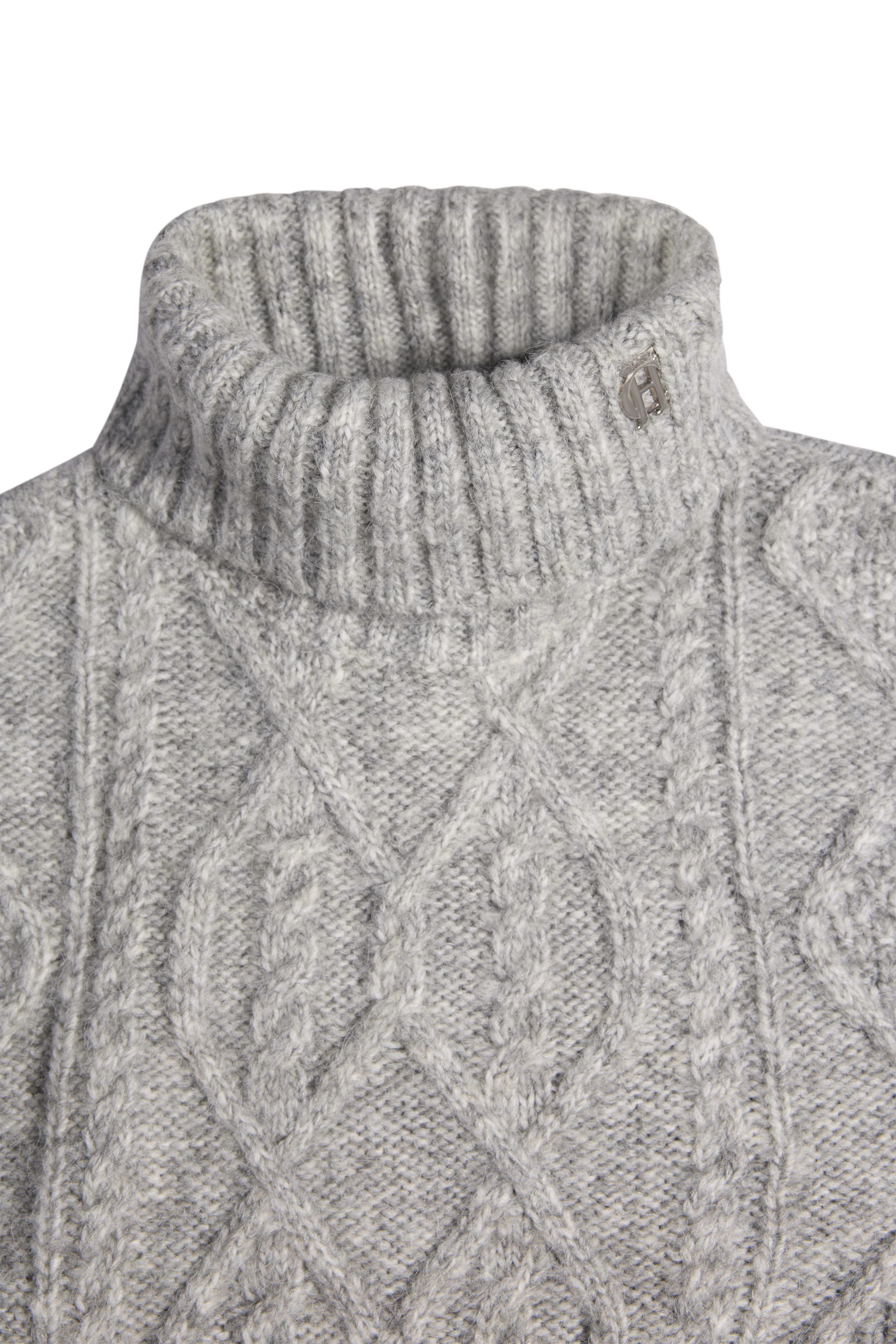 Noveli Roll Neck Knit (Light Grey) - Image 7