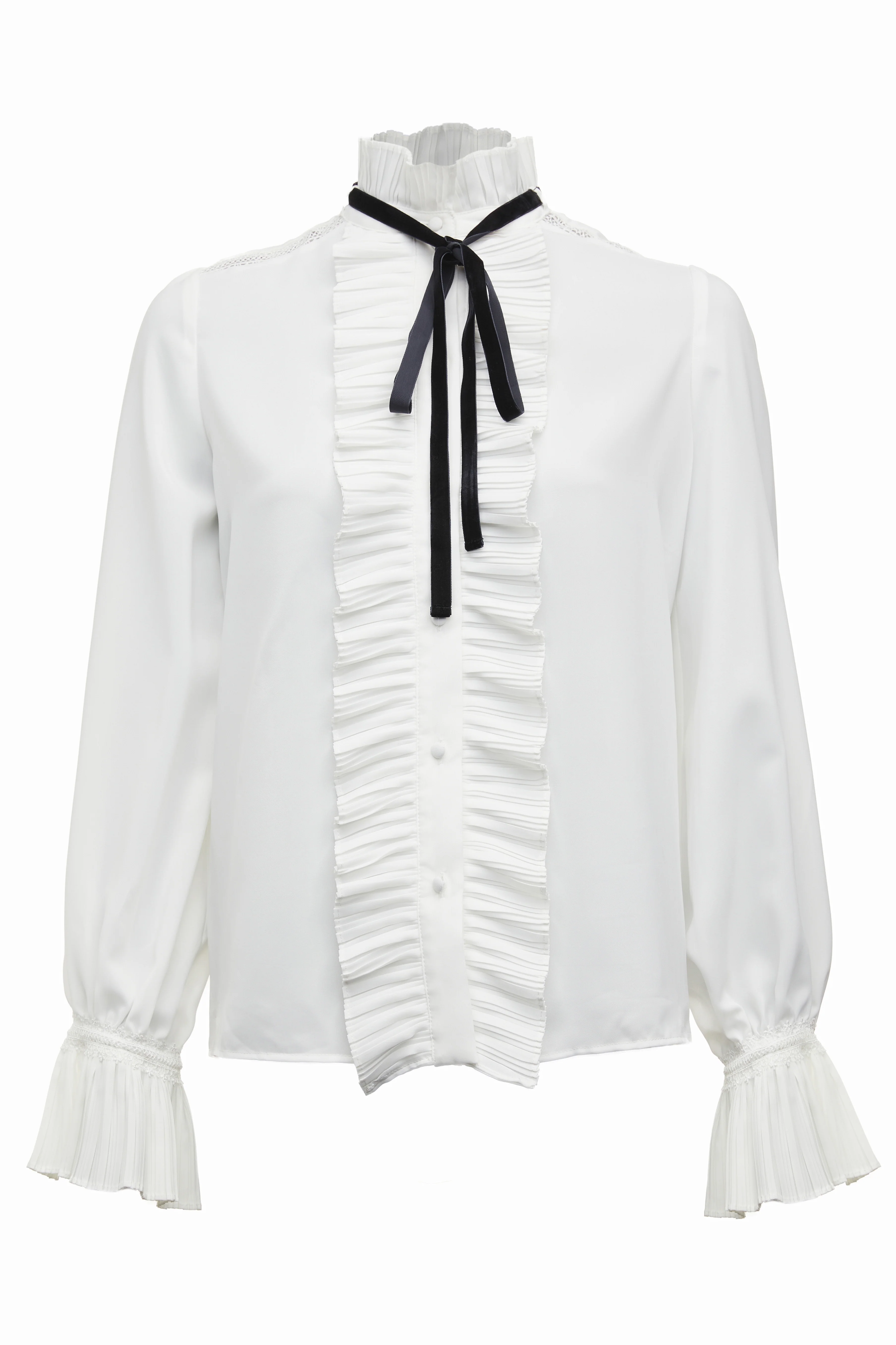 Olivia Tie Shirt (White) - Image 4
