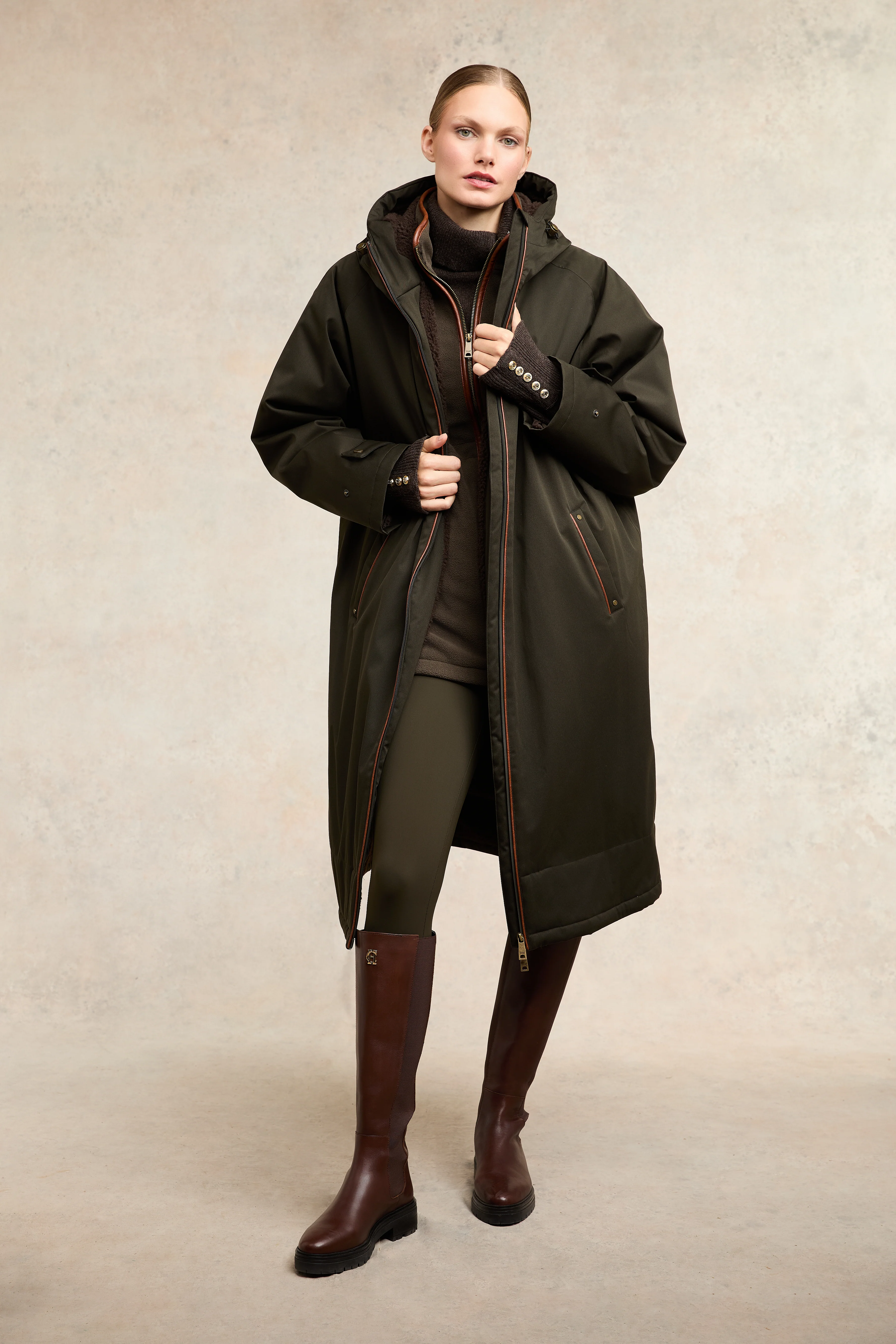 One-Size Waterproof Coat (Khaki) - Image 8