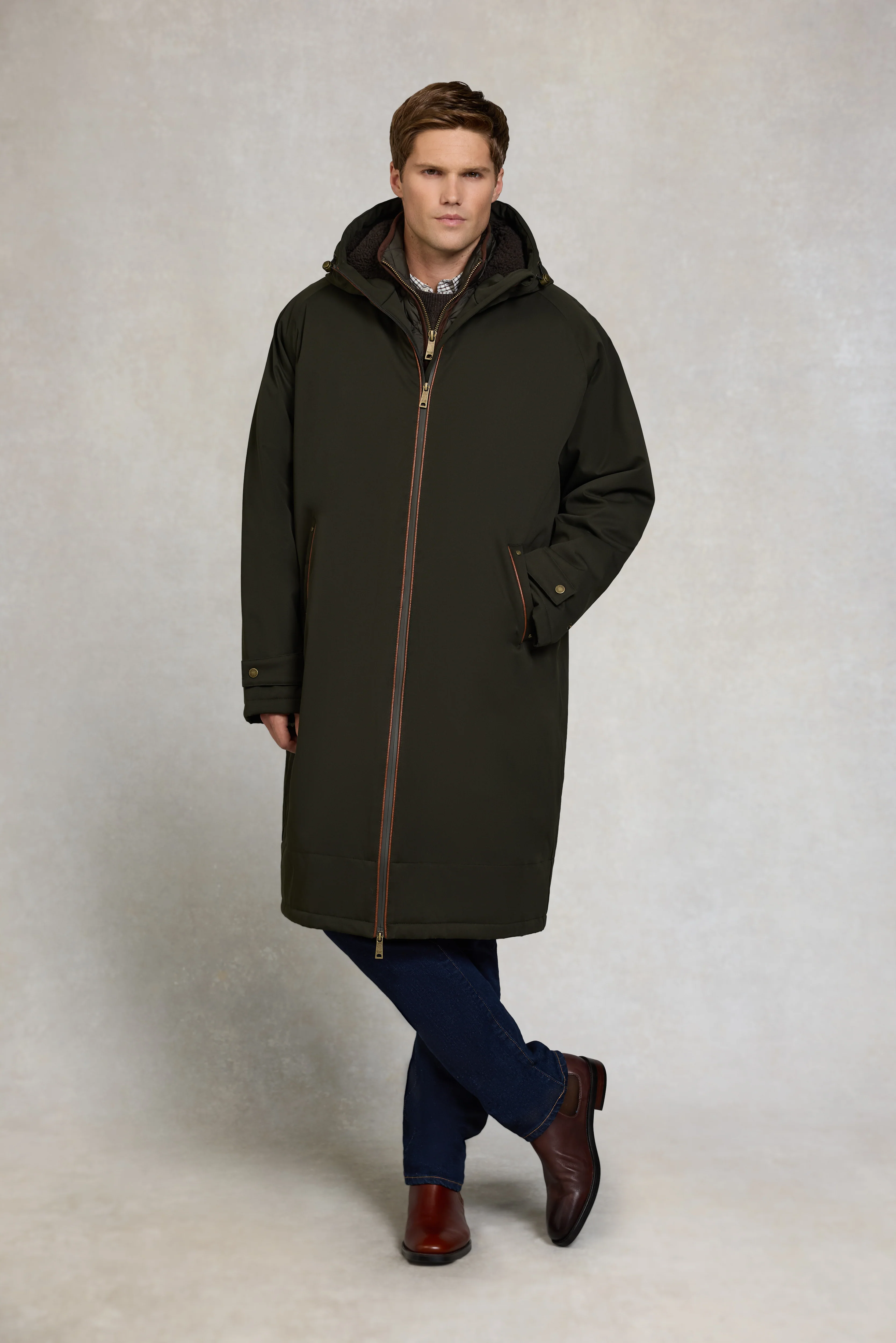 Men's One-Size Waterproof Coat (Khaki) - Image 7
