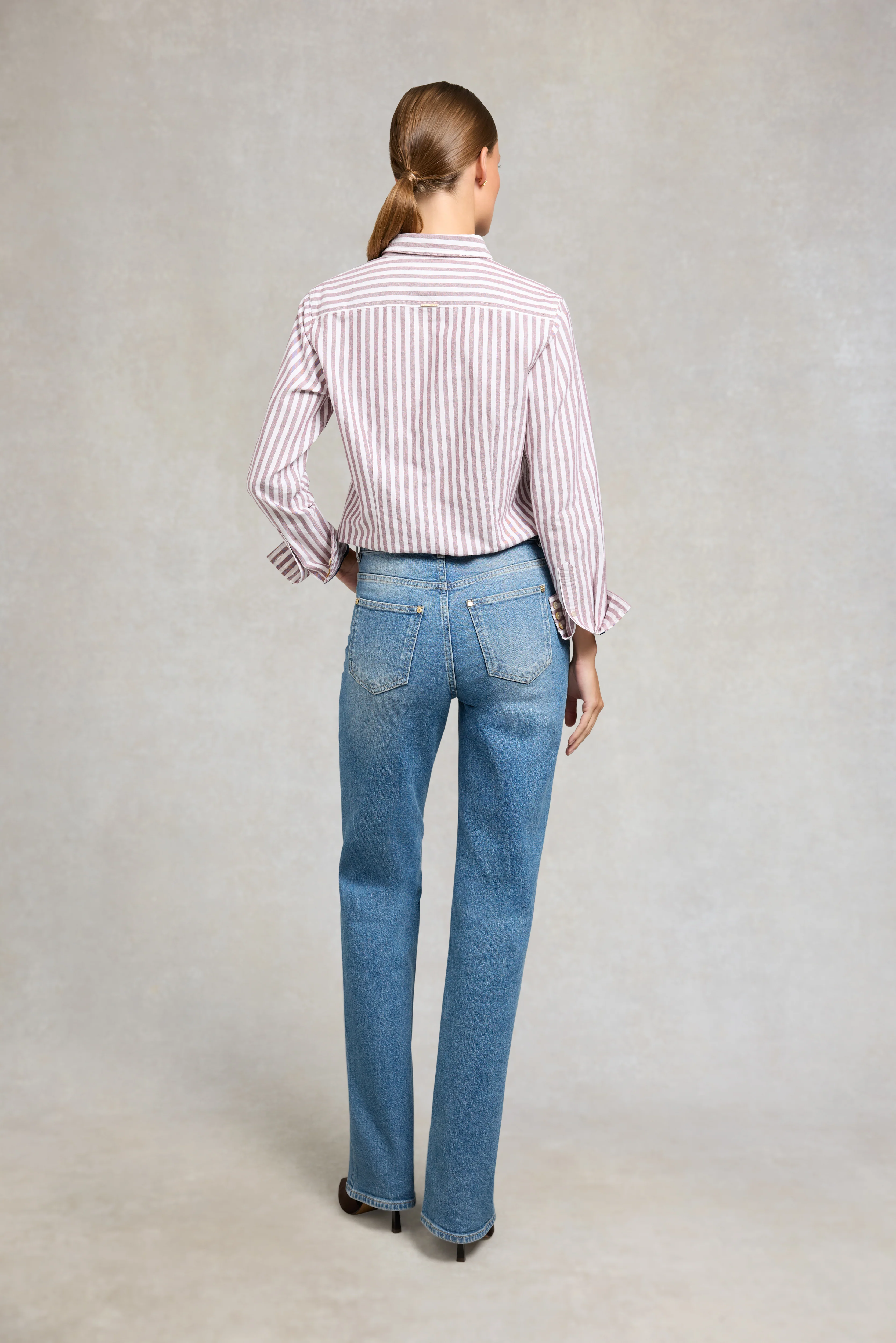 Oxford Shirt (Burgundy Stripe) - Image 6