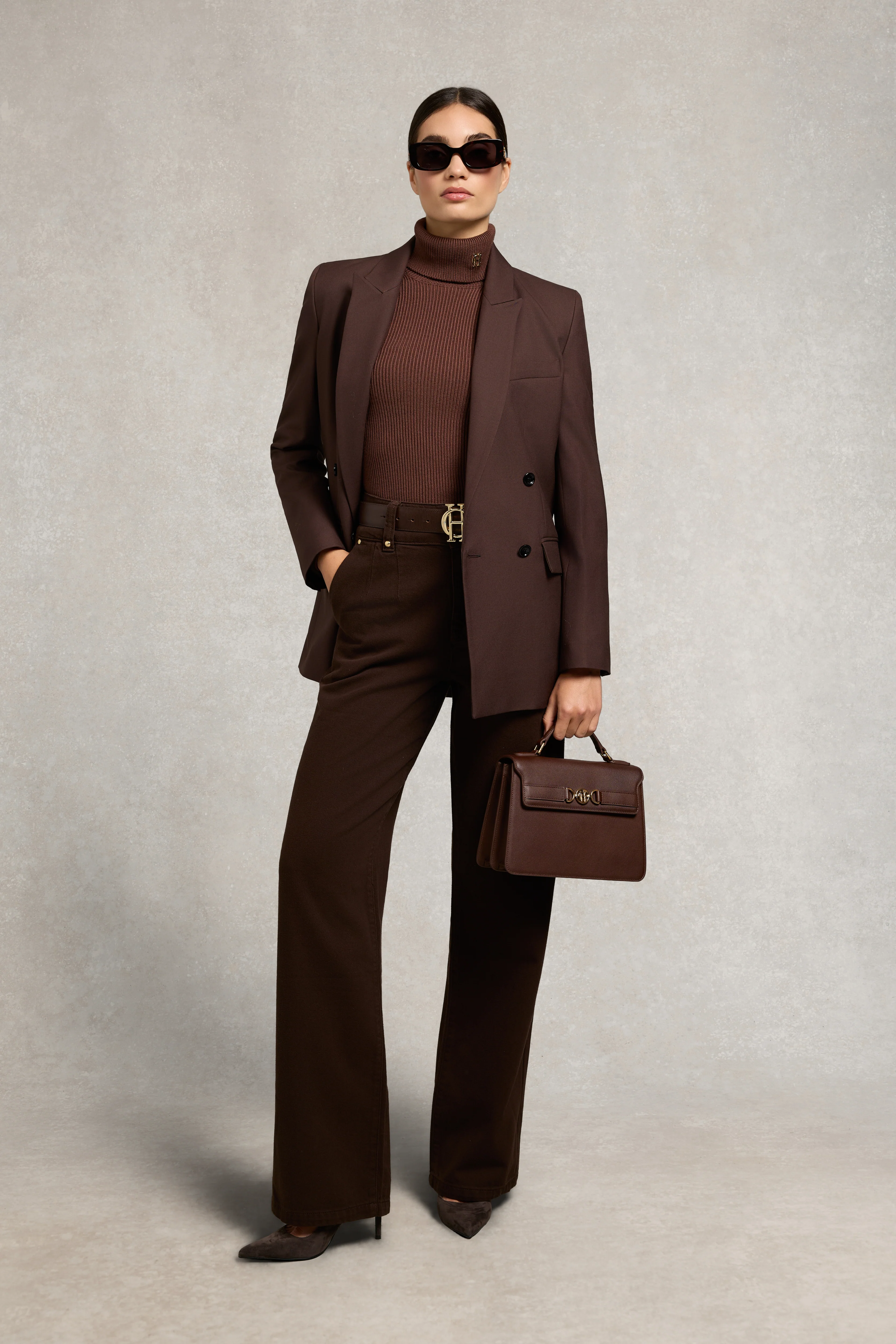 Painswick Roll Neck Knit (Cocoa) - Image 3