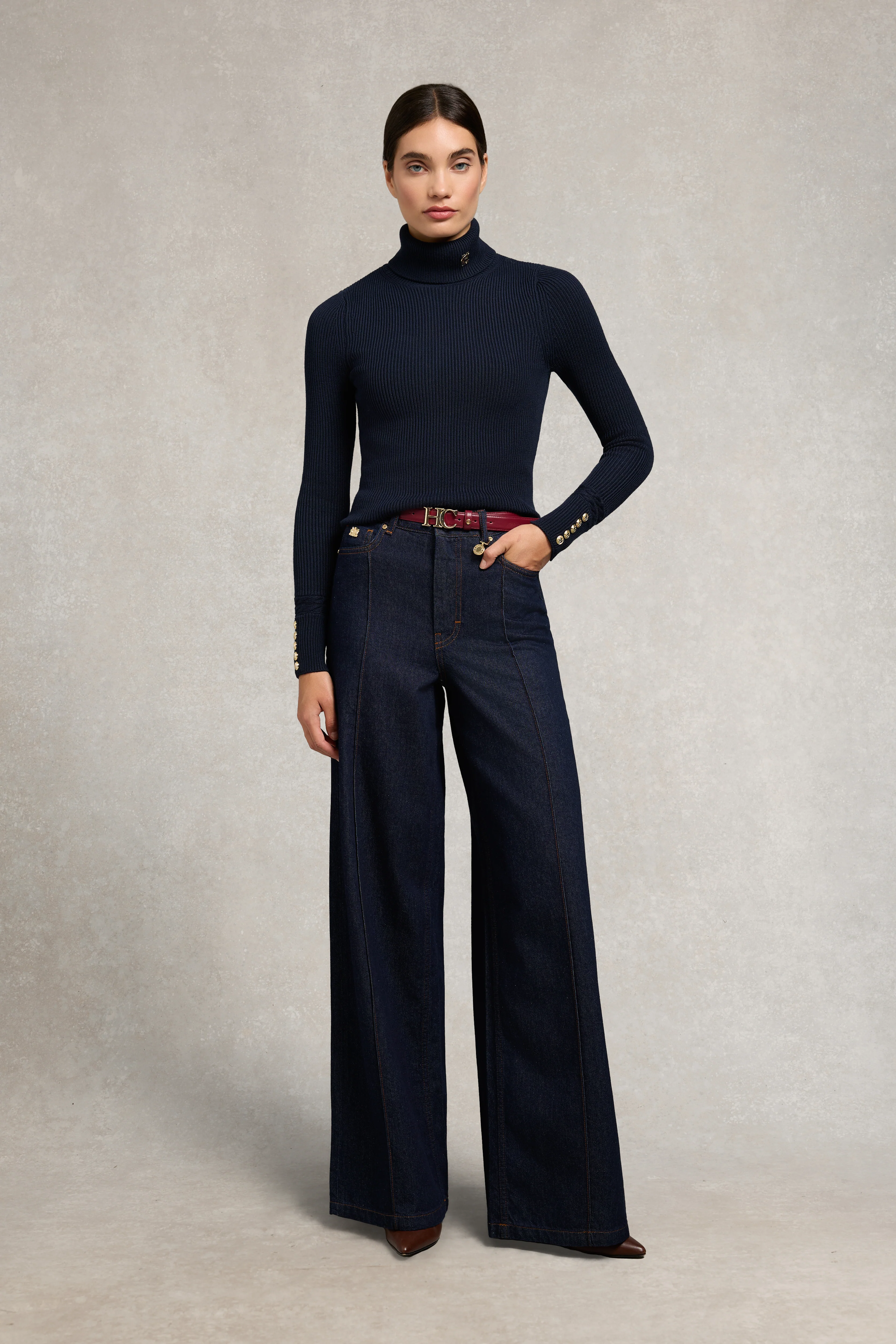 Painswick Roll Neck Knit (Ink Navy) - Image 8