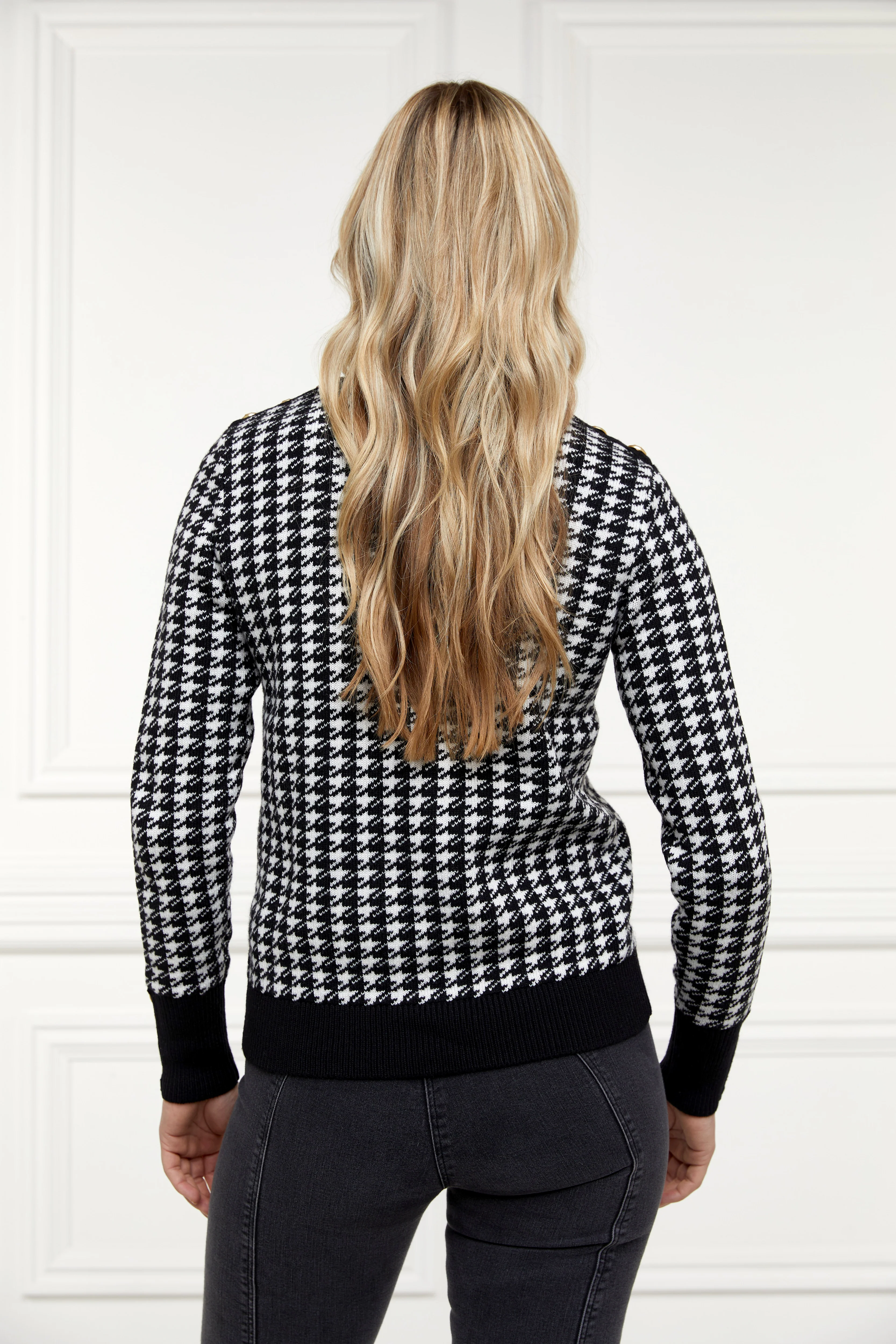 Panel Crew Neck Knit (Black) - Image 6