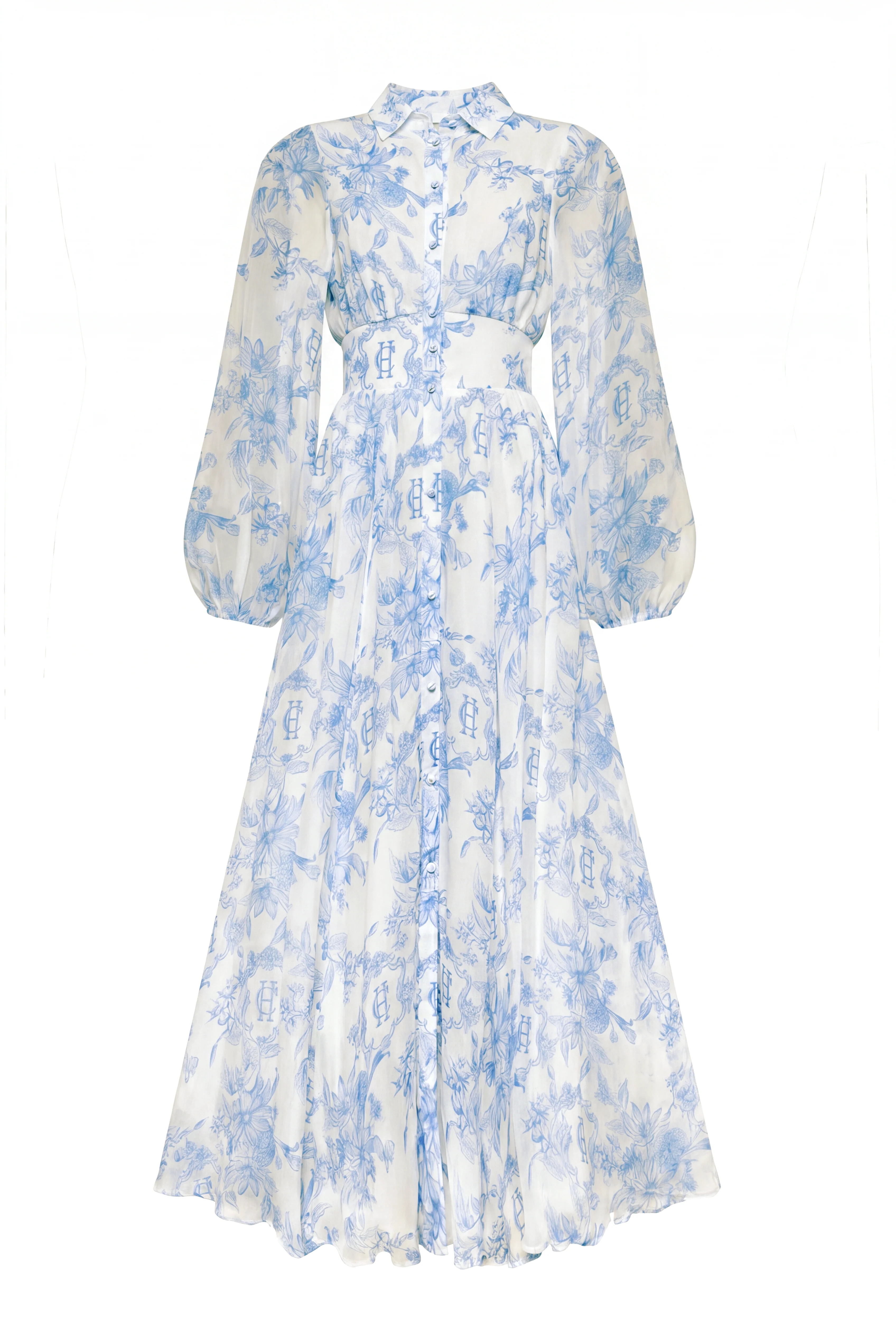 Paros Shirt Dress (English Blue Garden) - Image 7