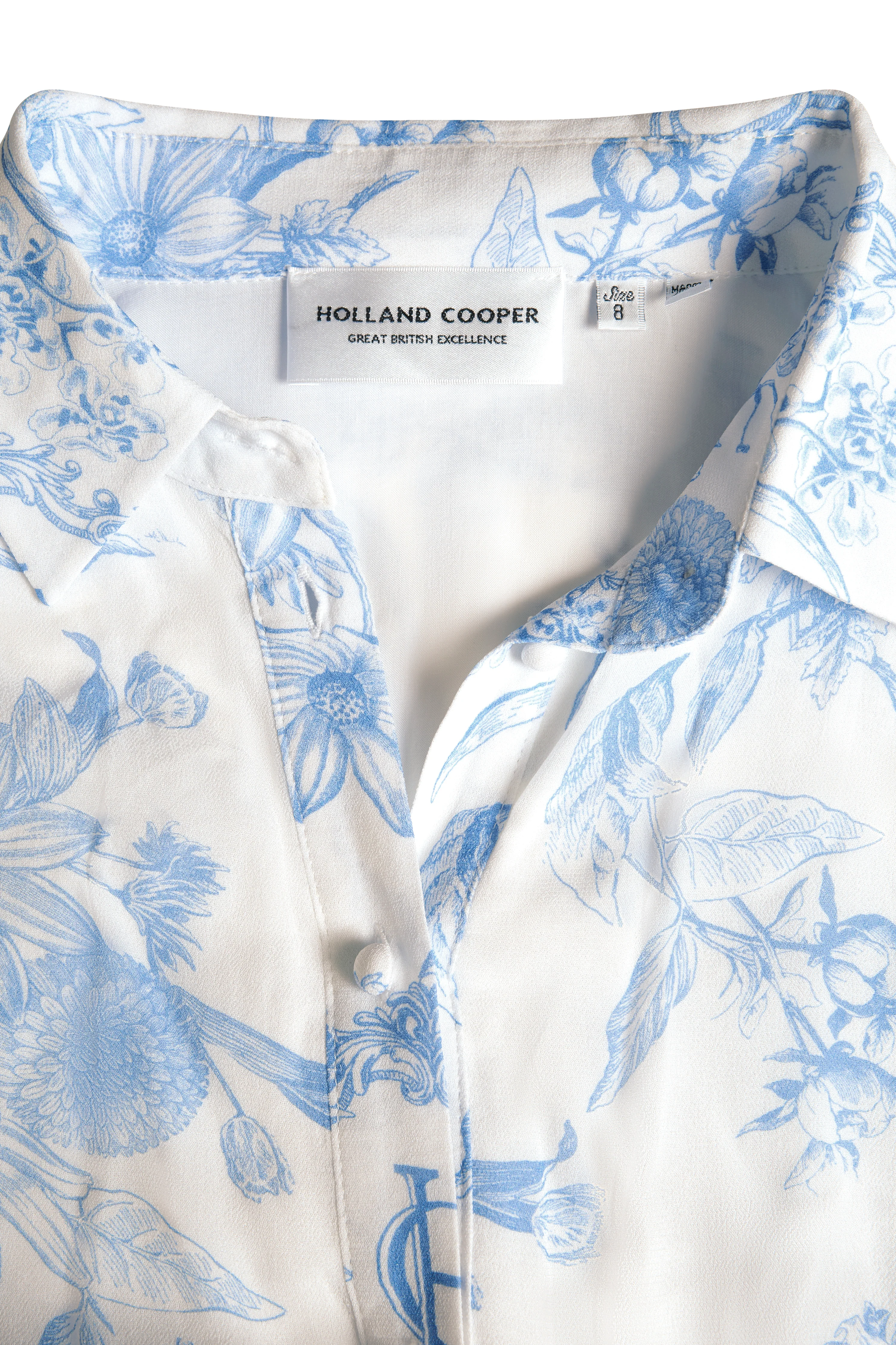 Paros Shirt Dress (English Blue Garden) - Image 8
