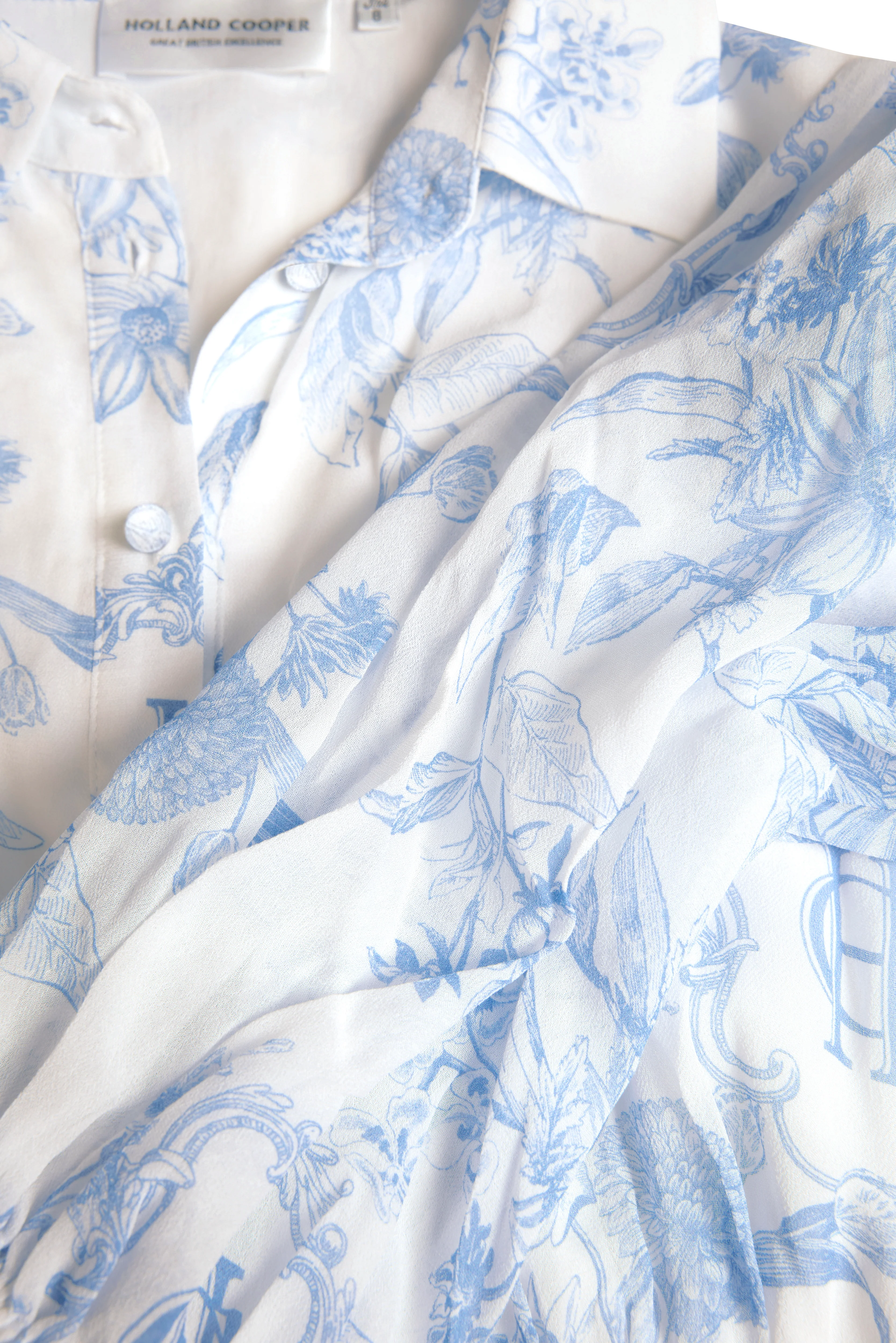 Paros Shirt Dress (English Blue Garden) - Image 9
