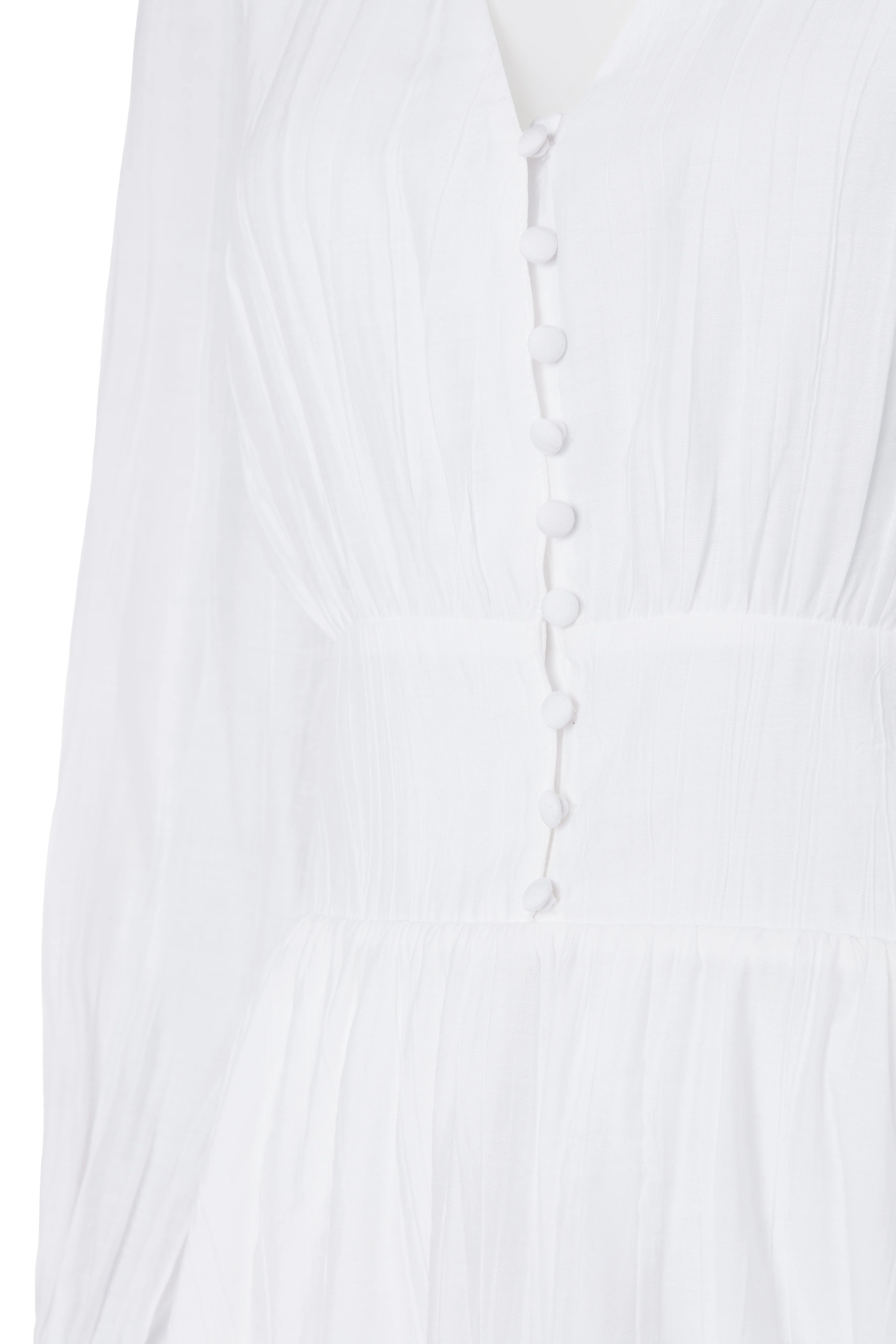 Phoebe V-Neck Mini Dress (White) - Image 12