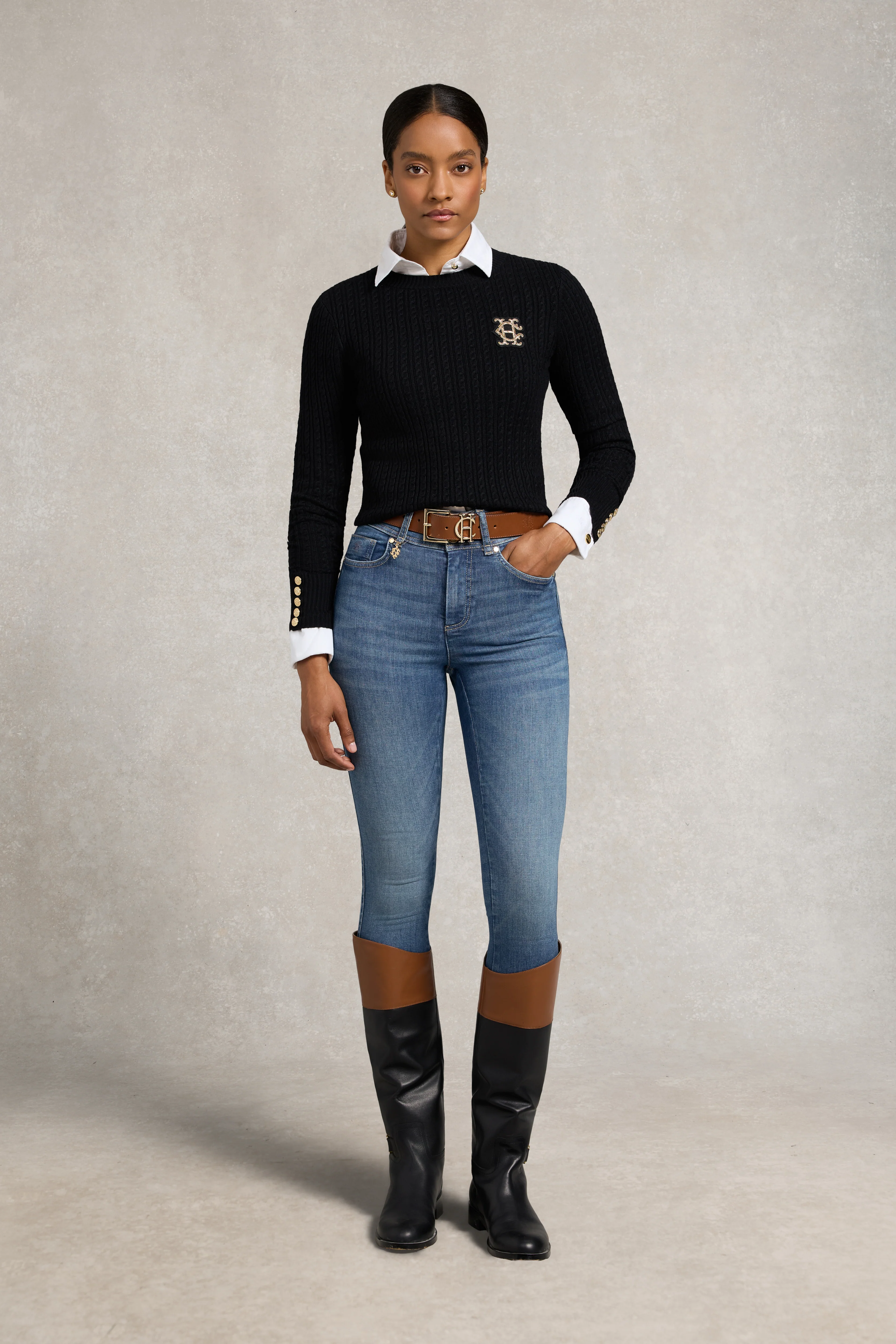 Princeton Crew Neck Knit (Black) - Image 3
