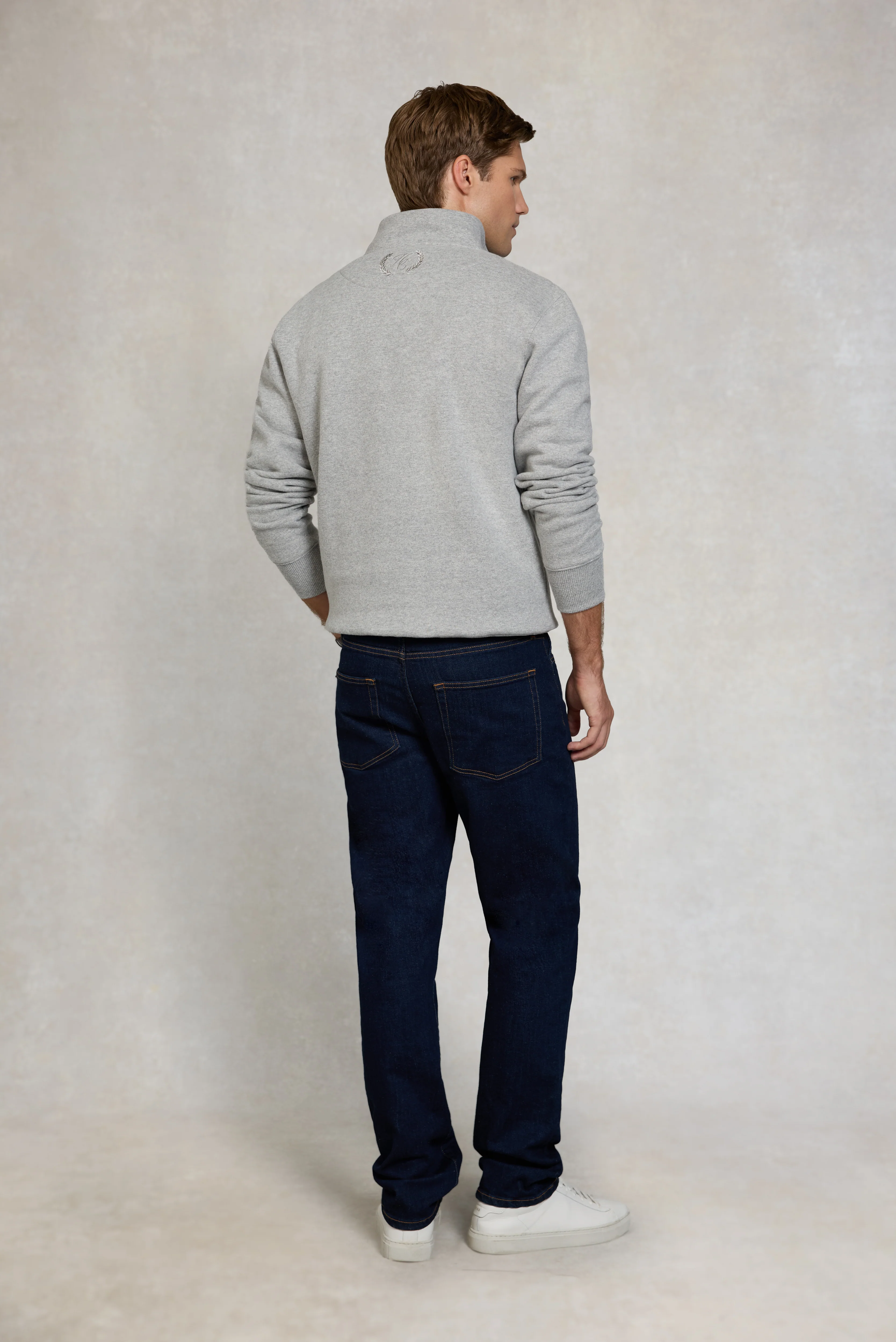 Men's Quarter Zip Sweat (Grey Marl) - Image 5